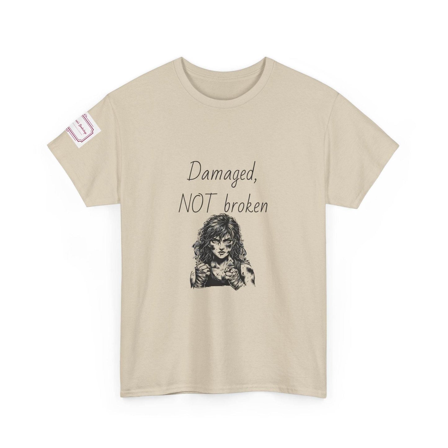 Damaged, NOT broken - Inspirational Unisex Heavy Cotton Tee - The Dreamer's Bookshop.