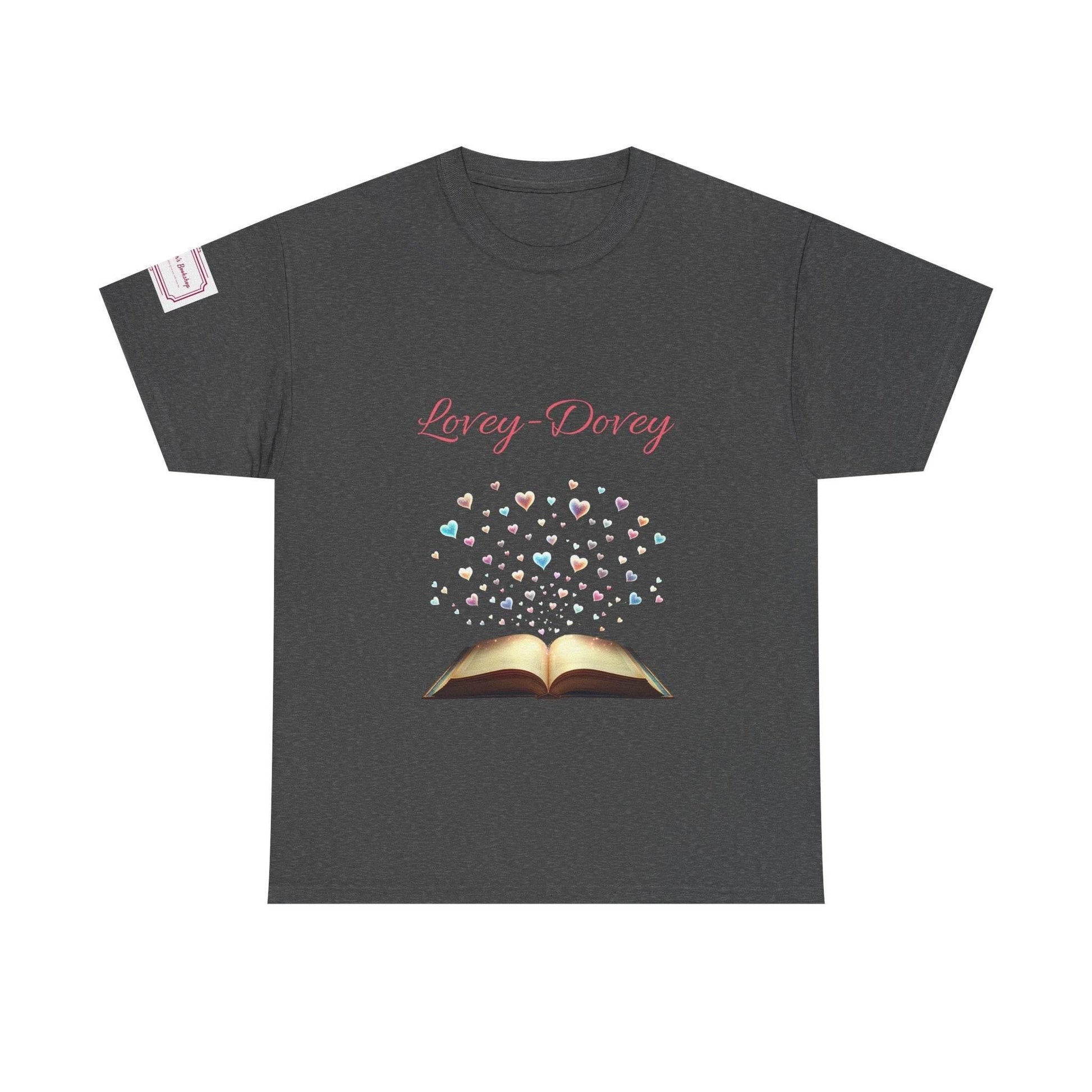 Lovey-Dovey - Graphic Unisex Heavy Cotton Tee - The Dreamer's Bookshop.
