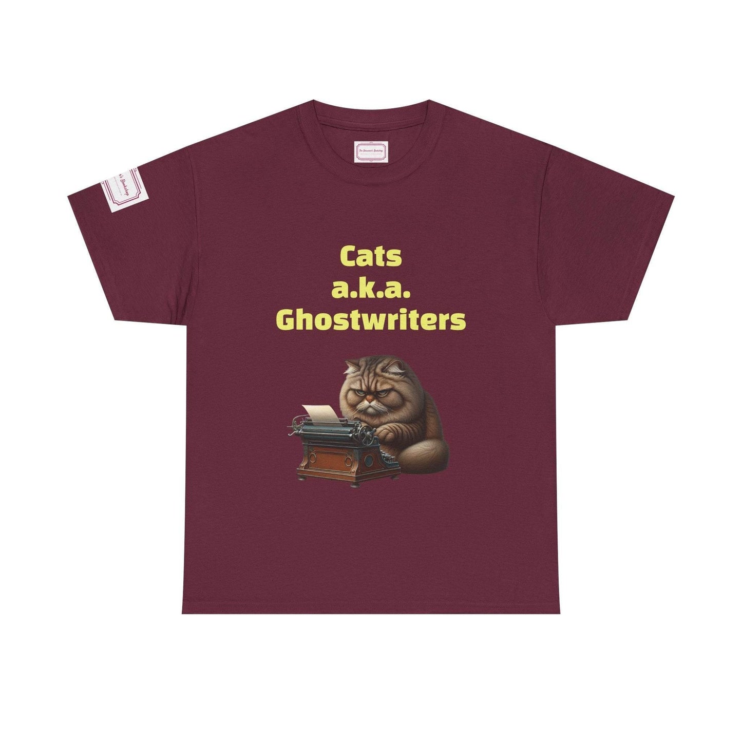 Cats Ghostwriters - Unisex Heavy Cotton Tee - Perfect for Book Lovers - The Dreamer's Bookshop.