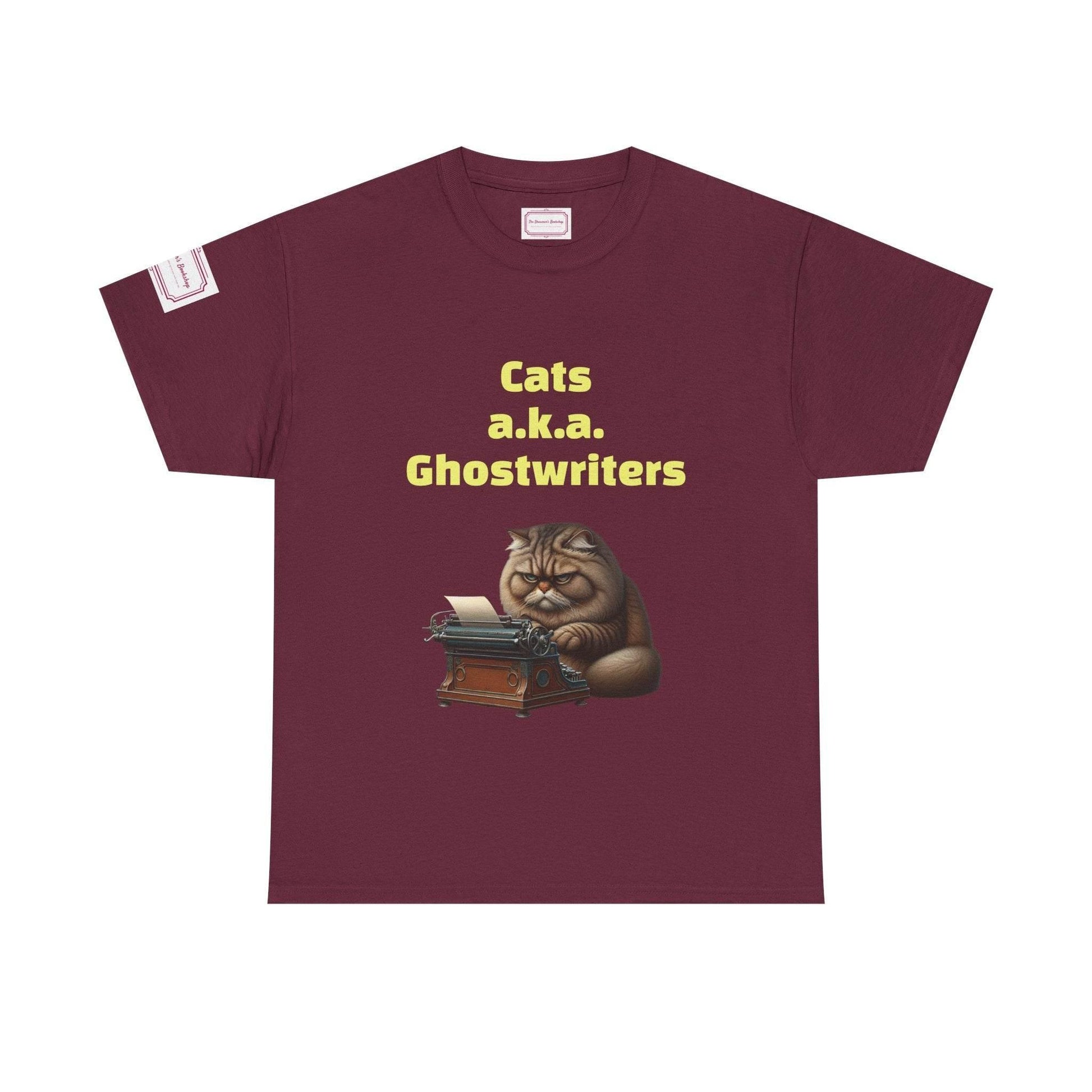 Cats Ghostwriters - Unisex Heavy Cotton Tee - Perfect for Book Lovers - The Dreamer's Bookshop.
