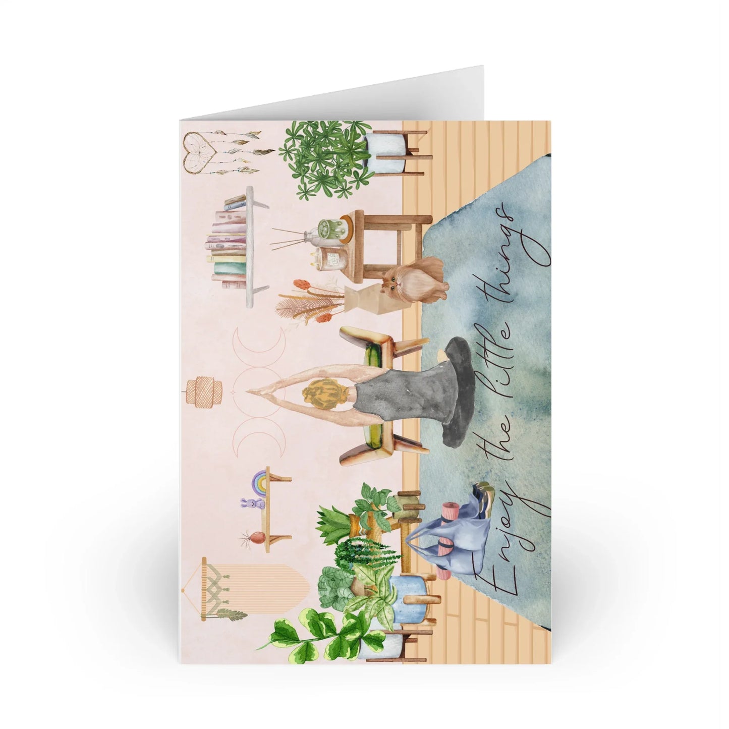 The Dreamer's Bookshop "Yoga" Enjoy the Little Things Card - The Dreamer's Bookshop.