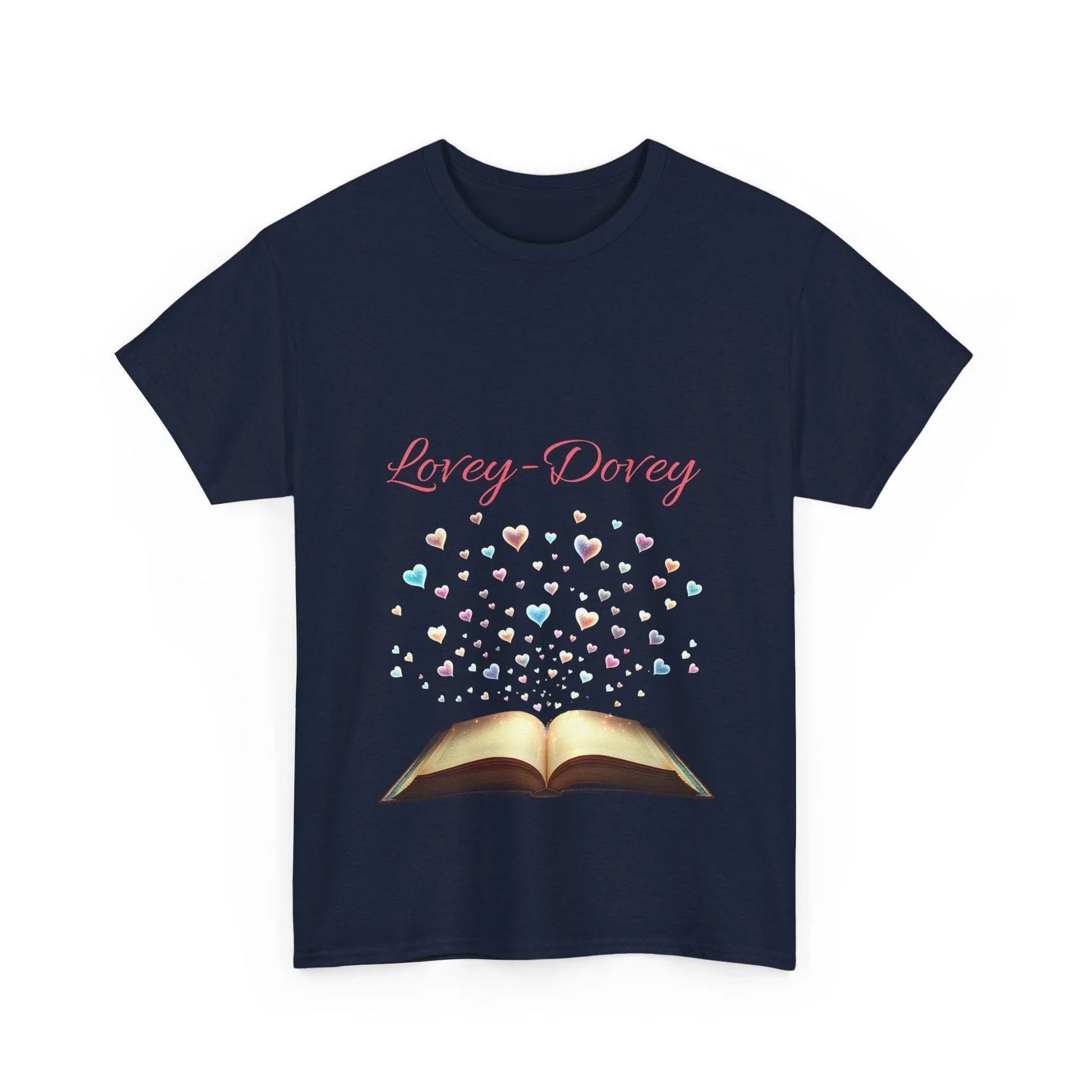 Lovey - Dovey - Unisex Heavy Cotton Tee - Sweet Romance - The Dreamer's Bookshop.