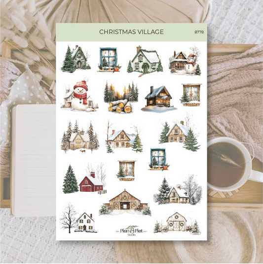 Plan & Plot Studio - Kerstdorp | Stickers - The Dreamer's Bookshop.