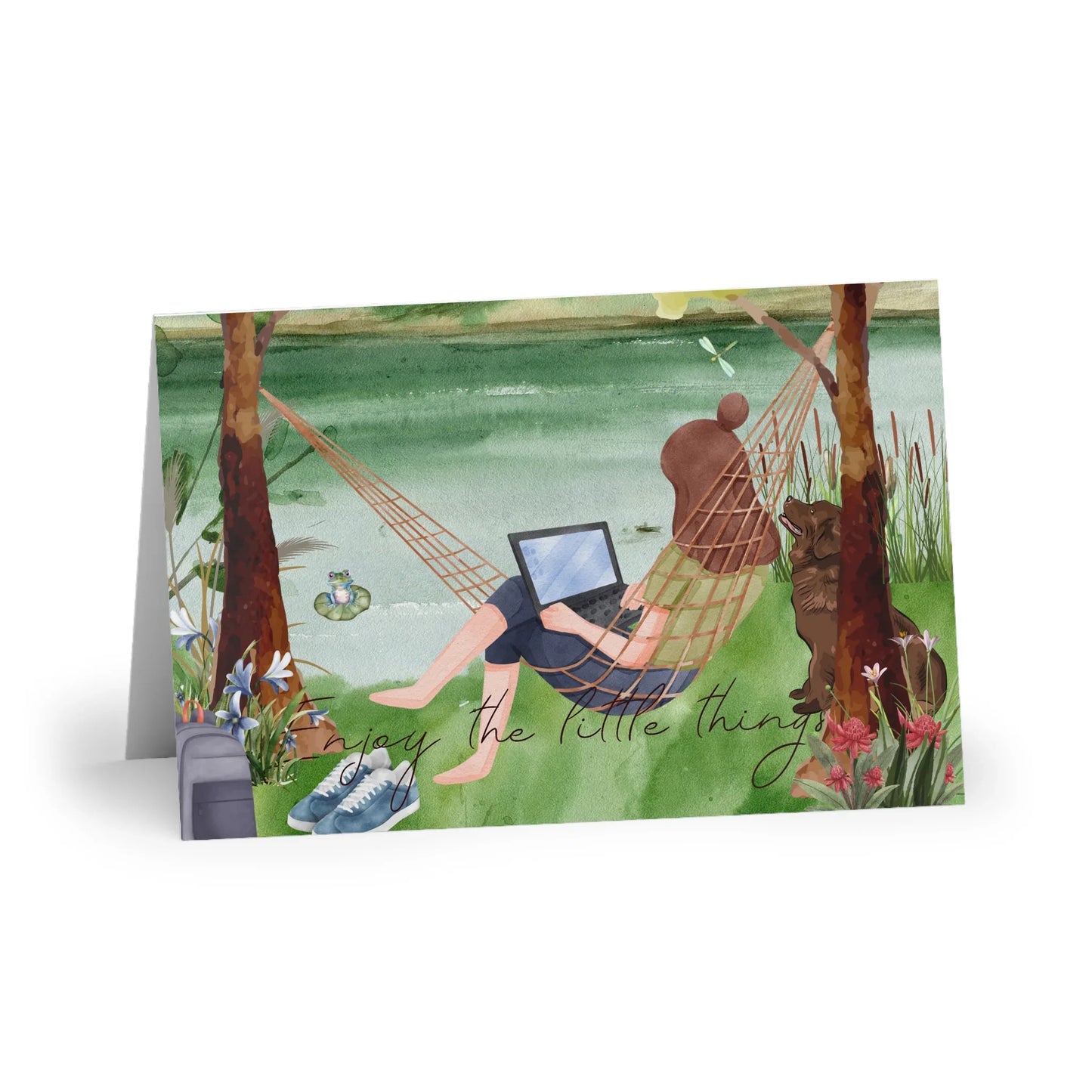 The Dreamer's Bookshop "Lake" Enjoy the Little Things Card - The Dreamer's Bookshop.