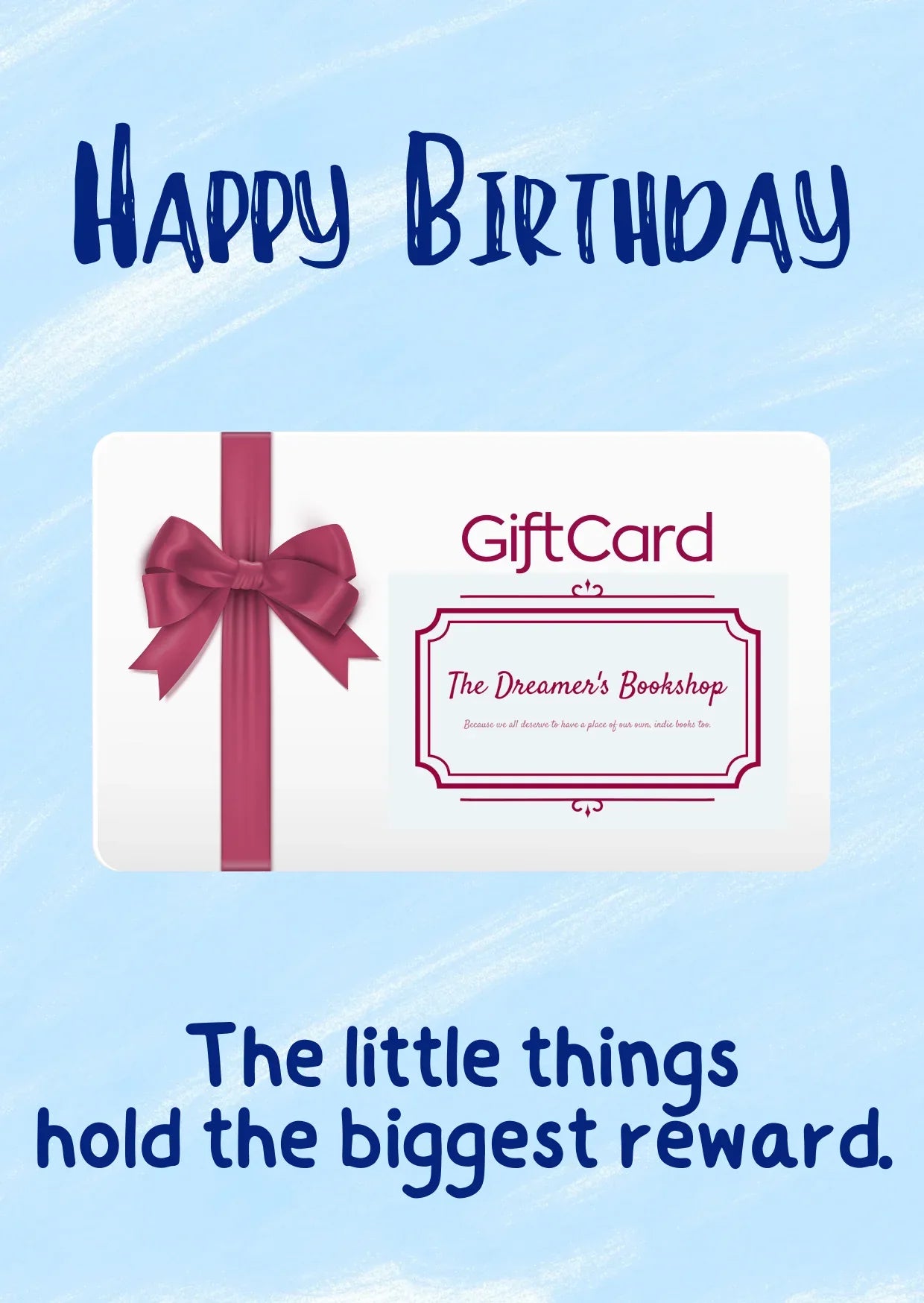 The Dreamer's Bookshop "The Little Things" Happy Birthday Card - The Dreamer's Bookshop.