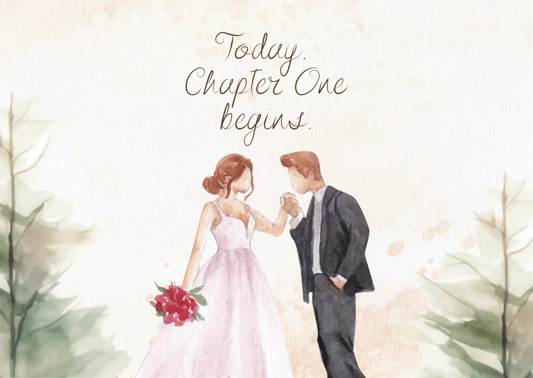 The Dreamer's Bookshop "Chapter One" Wedding Card - The Dreamer's Bookshop.