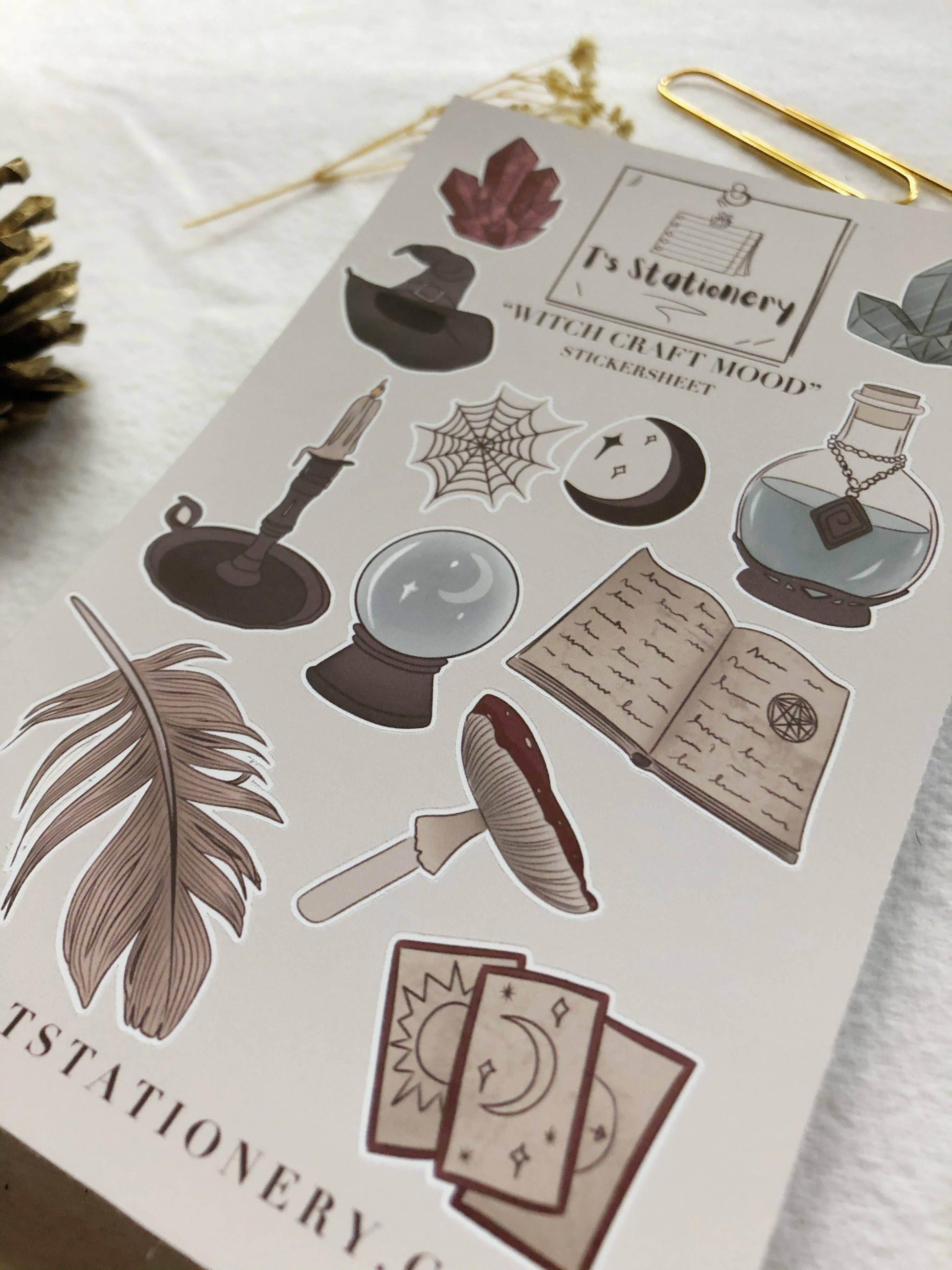 T's Stationery - Stickervel „Witchcraft Mood” - The Dreamer's Bookshop.