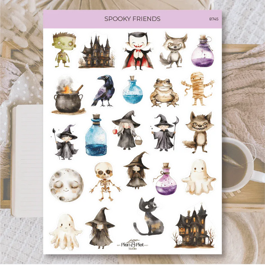 Plan & Plot Studio - Spookachtige vrienden | Stickers - The Dreamer's Bookshop.