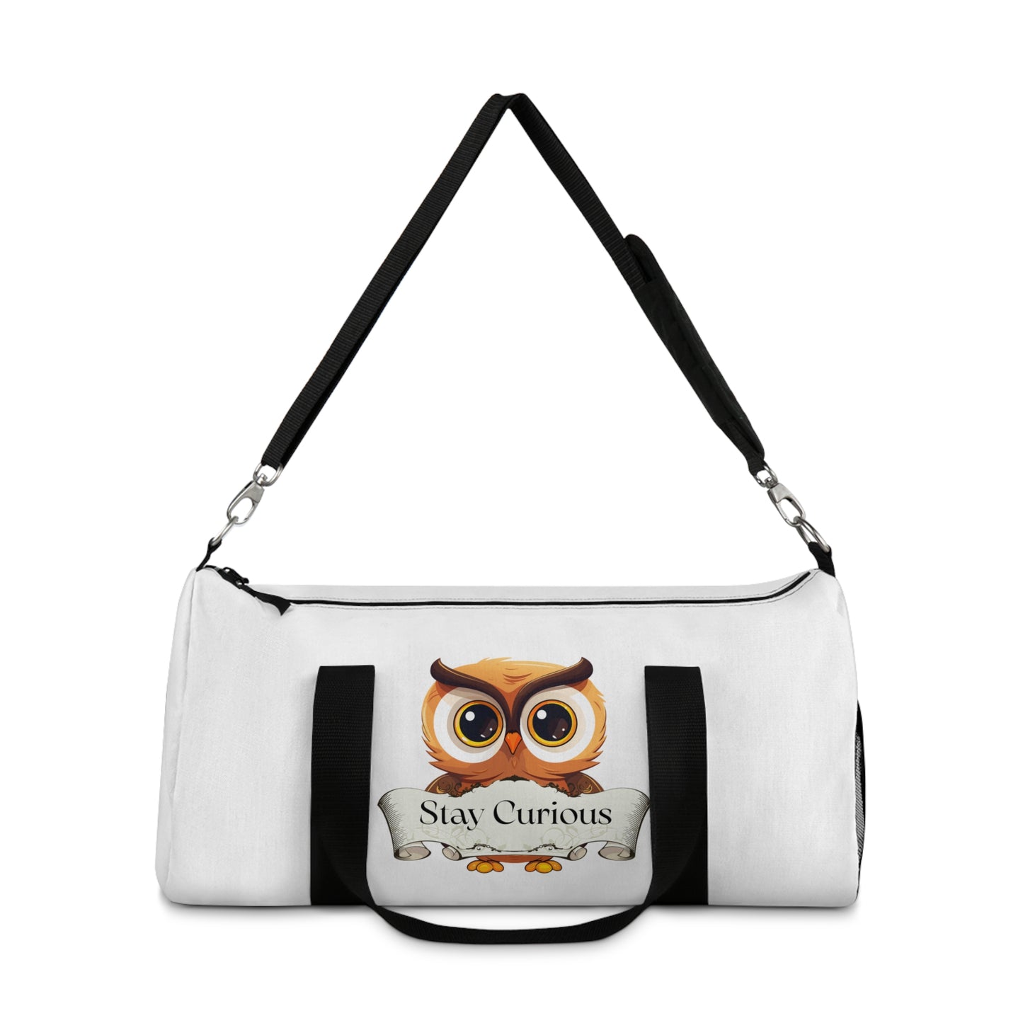 Book Lover's Duffel Bag - Stylish Storage "Stay Curious"