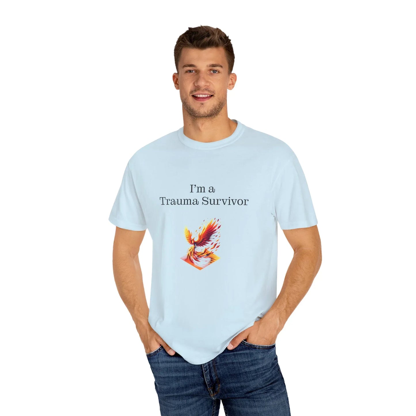 Trauma Survivor Unisex Garment-Dyed T-Shirt - Empowering Supportive Apparel - The Dreamer's Bookshop.