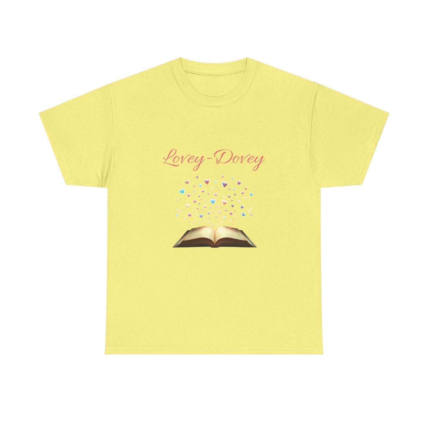 Lovey-Dovey - Graphic Tee - Unisex Heavy Cotton T-Shirt for Book Lovers - The Dreamer's Bookshop.