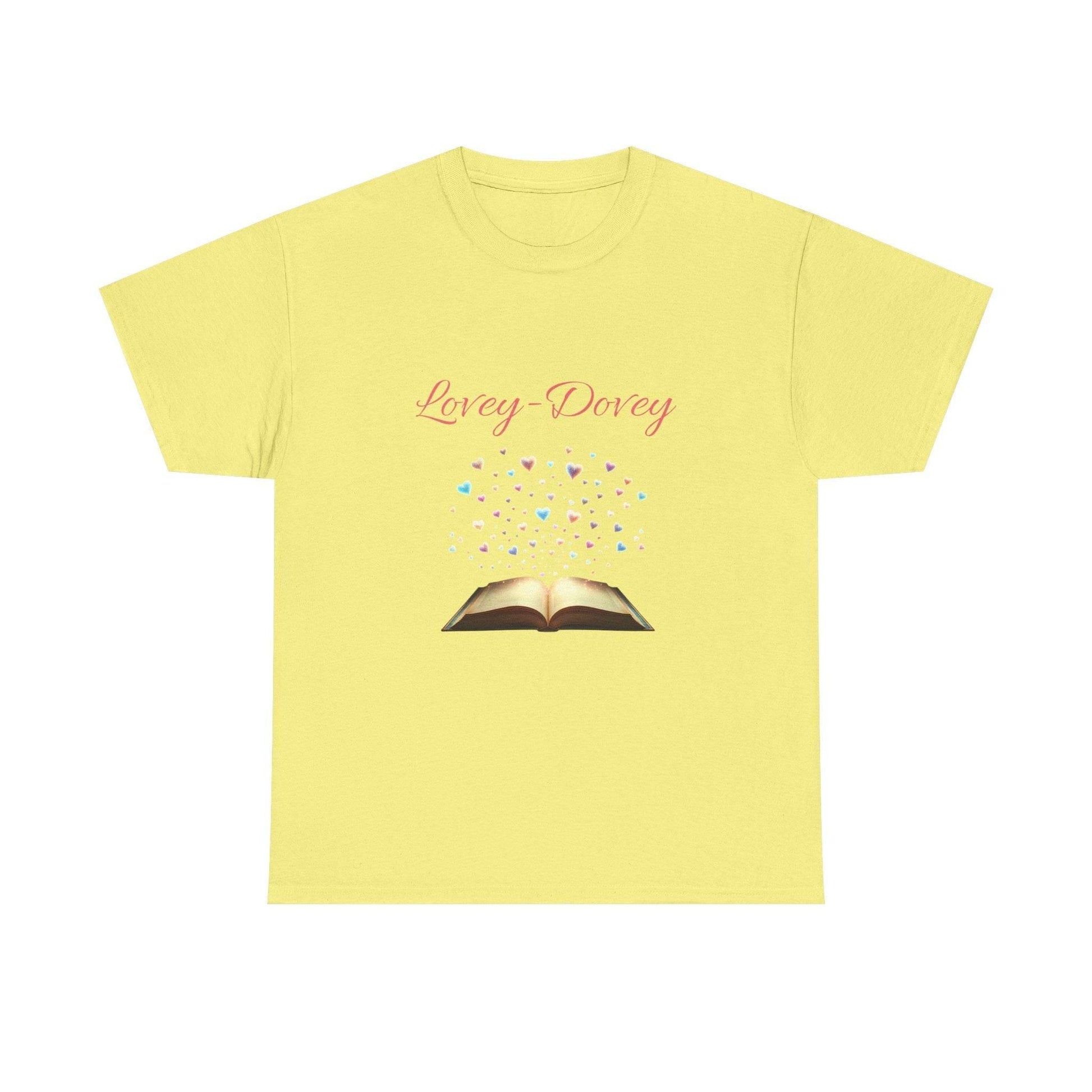 Lovey-Dovey - Graphic Tee - Unisex Heavy Cotton T-Shirt for Book Lovers - The Dreamer's Bookshop.
