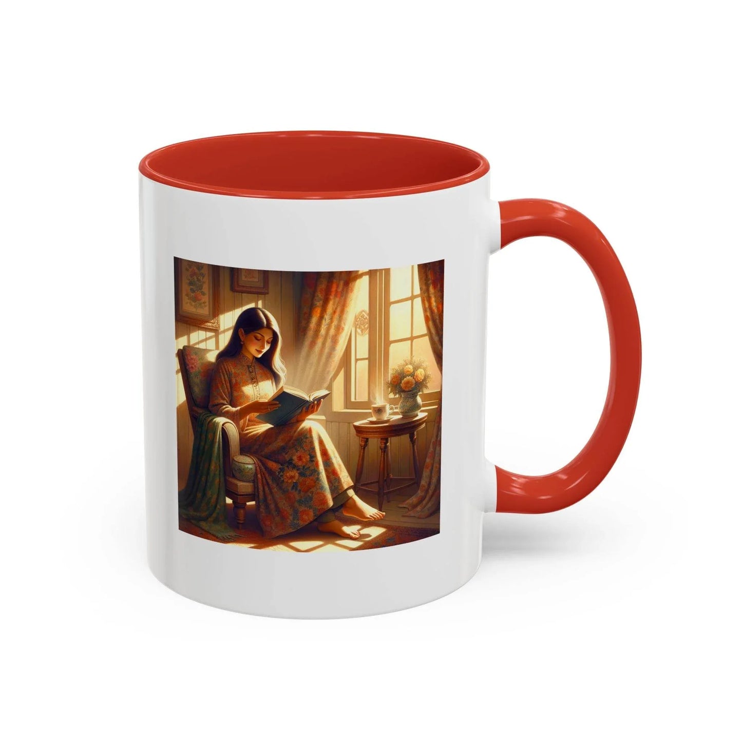 Cozy Reading Accent Coffee Mug - 11 oz - Perfect for Book Lovers - The Dreamer's Bookshop.