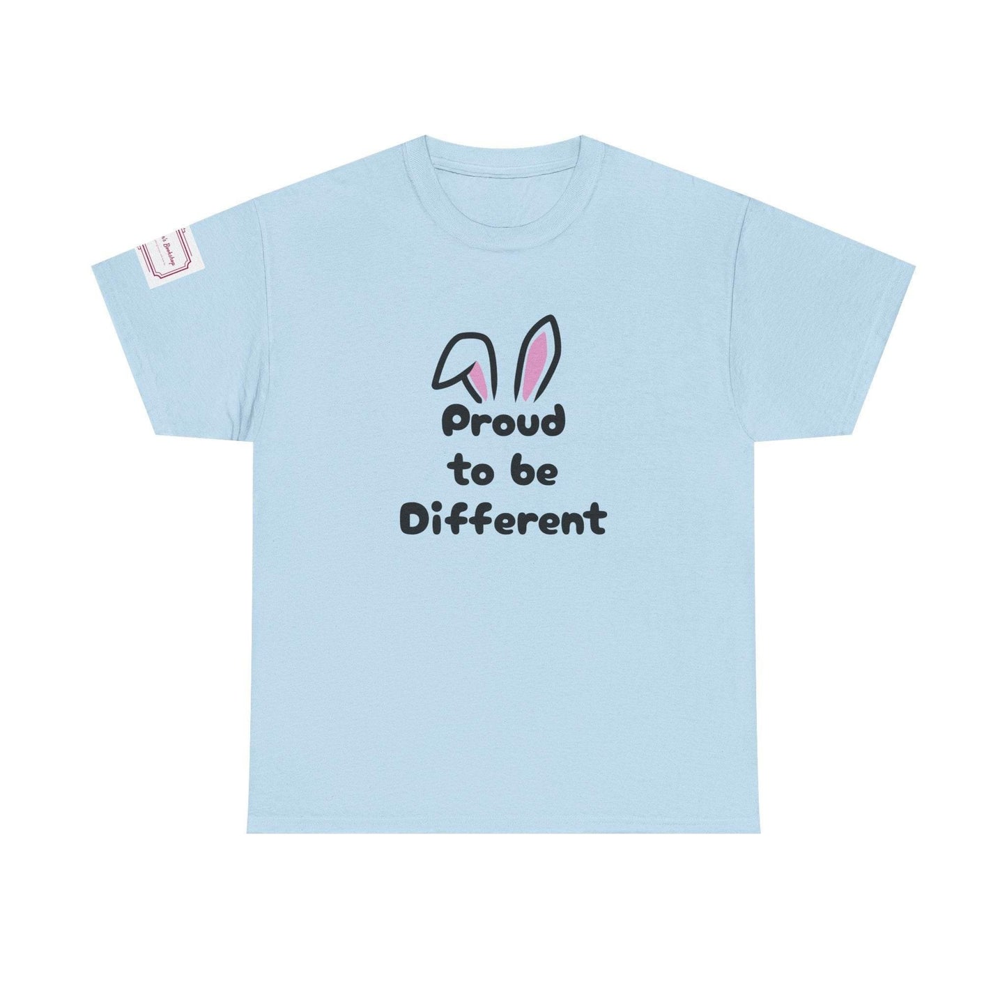Proud to be Different Unisex Heavy Cotton Tee - Fun & Inclusive Graphic T-Shirt - The Dreamer's Bookshop.