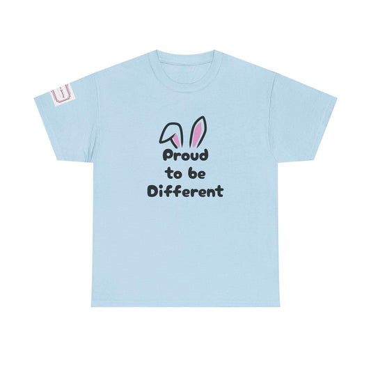 Proud to be Different Unisex Heavy Cotton Tee - Fun & Inclusive Graphic T-Shirt - The Dreamer's Bookshop.