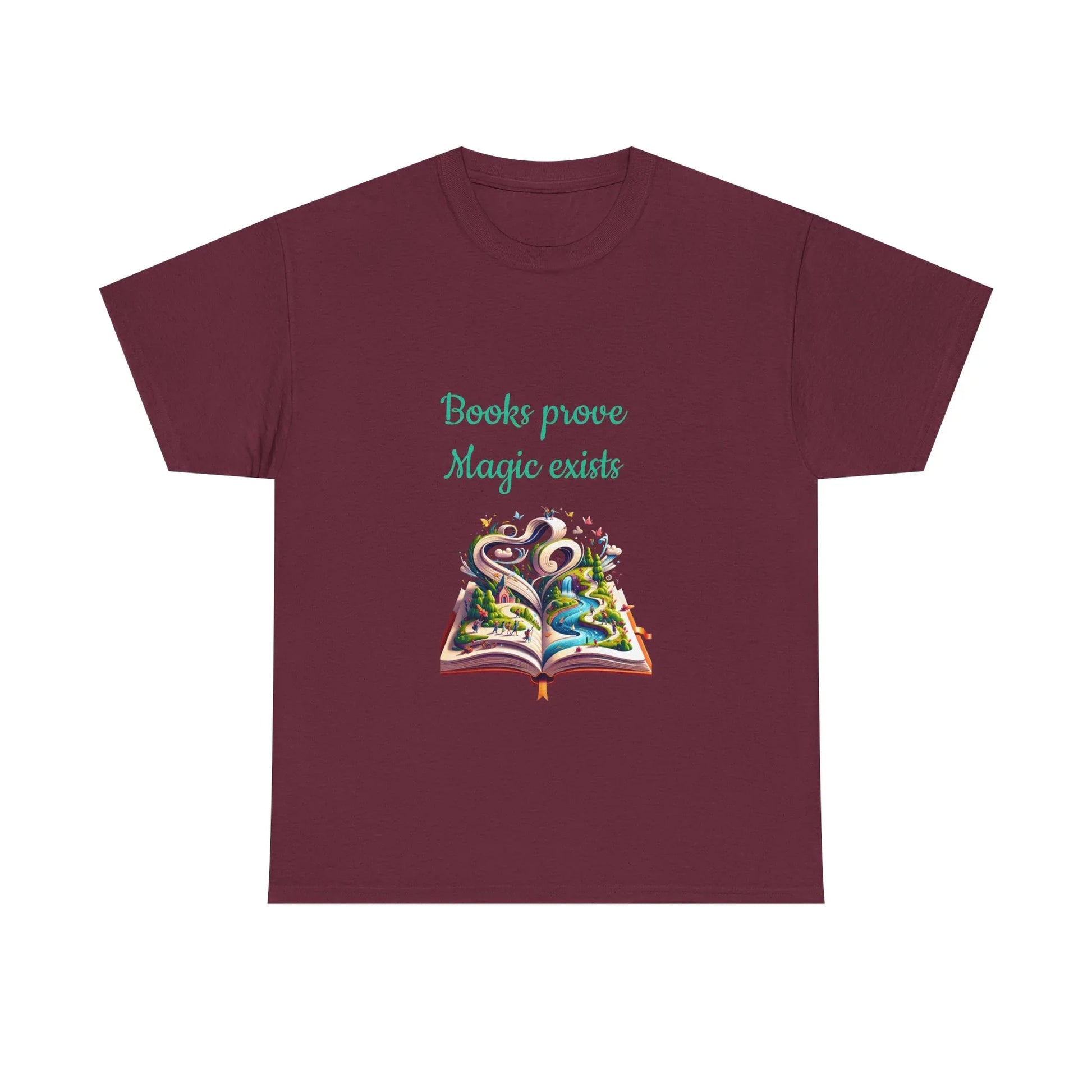 Book Lover's Unisex Heavy Cotton Tee - "Magic Exists" - The Dreamer's Bookshop.