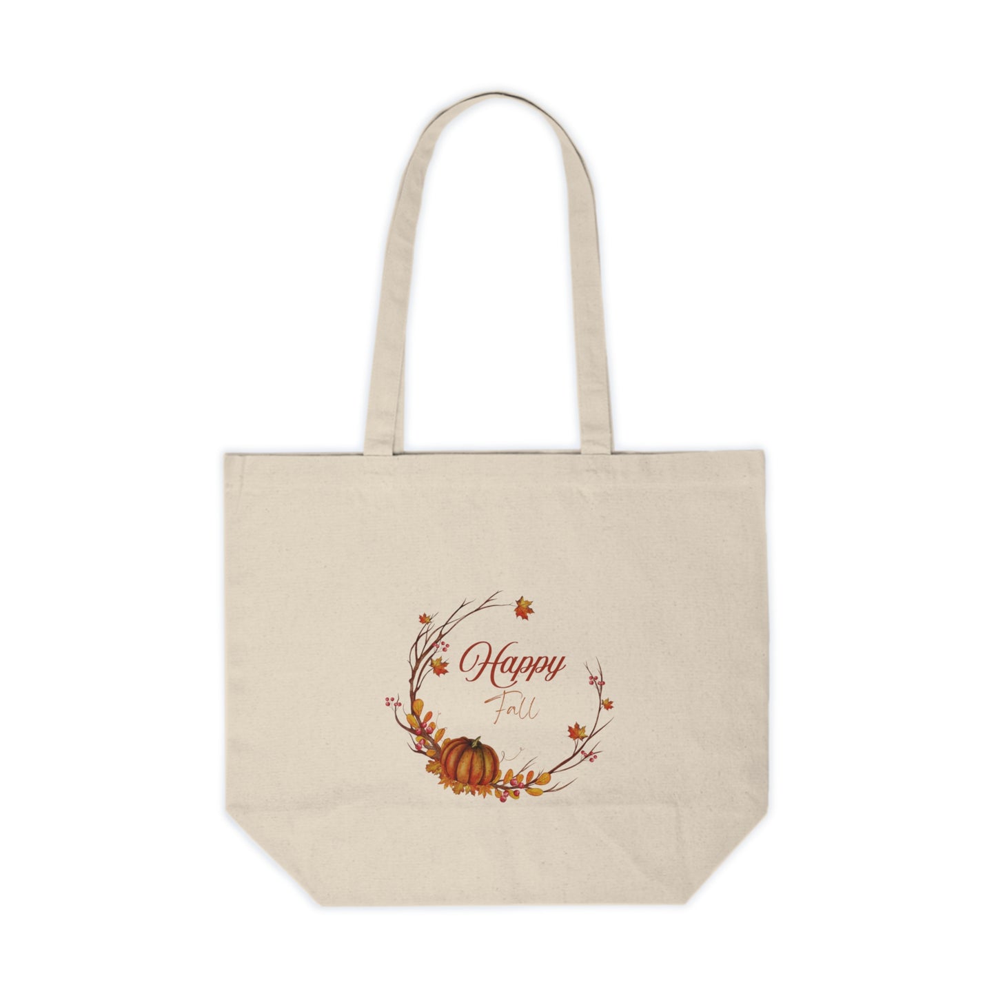 Happy Fall Canvas Shopping Tote - Perfect Gift for Book Lovers