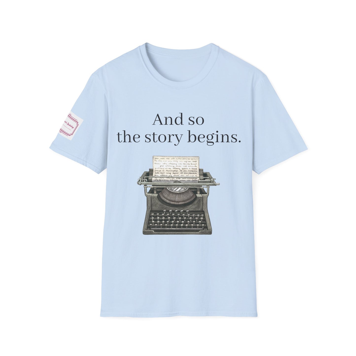 Unisex T-Shirt - Vintage Writing "Story Begins" for Book Lovers