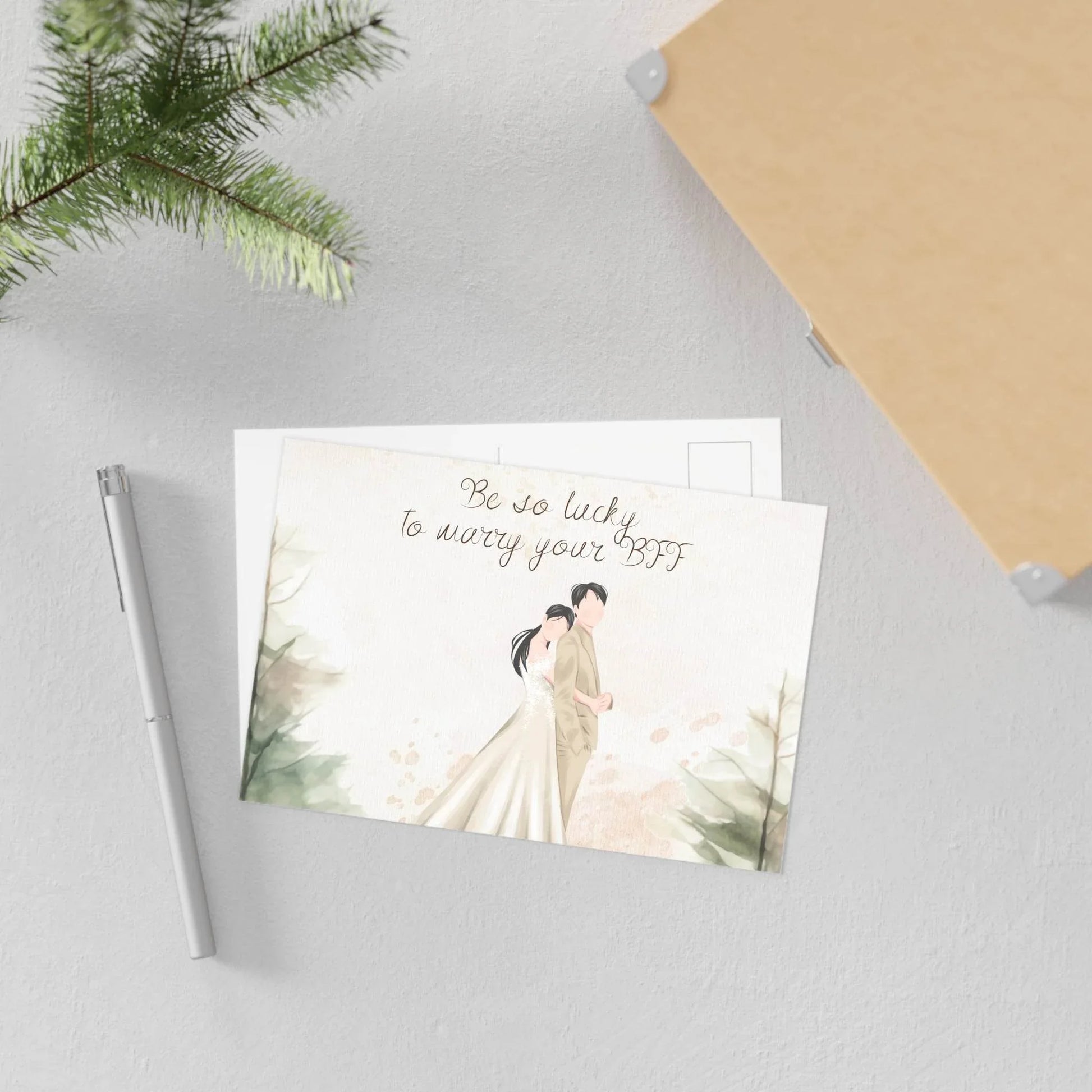 The Dreamer's Bookshop Cute "Your BFF" Wedding Card - The Dreamer's Bookshop.
