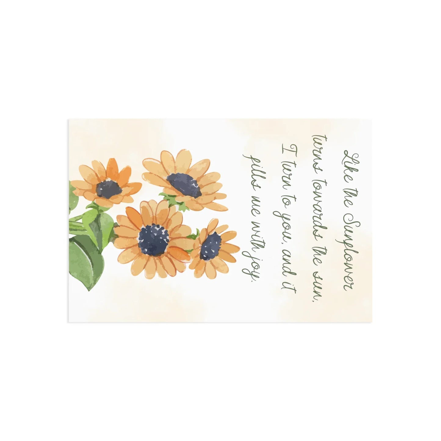 The Dreamer's Bookshop Affection "Like the Sunflower" Art Print Card - The Dreamer's Bookshop.