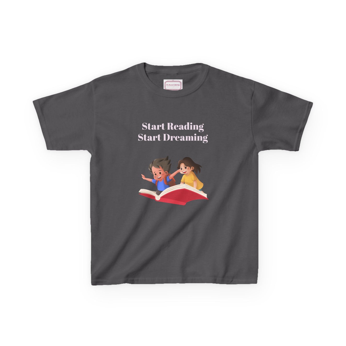 UK - Kids Heavy Cotton Tee - "Start Reading, Start Dreaming"