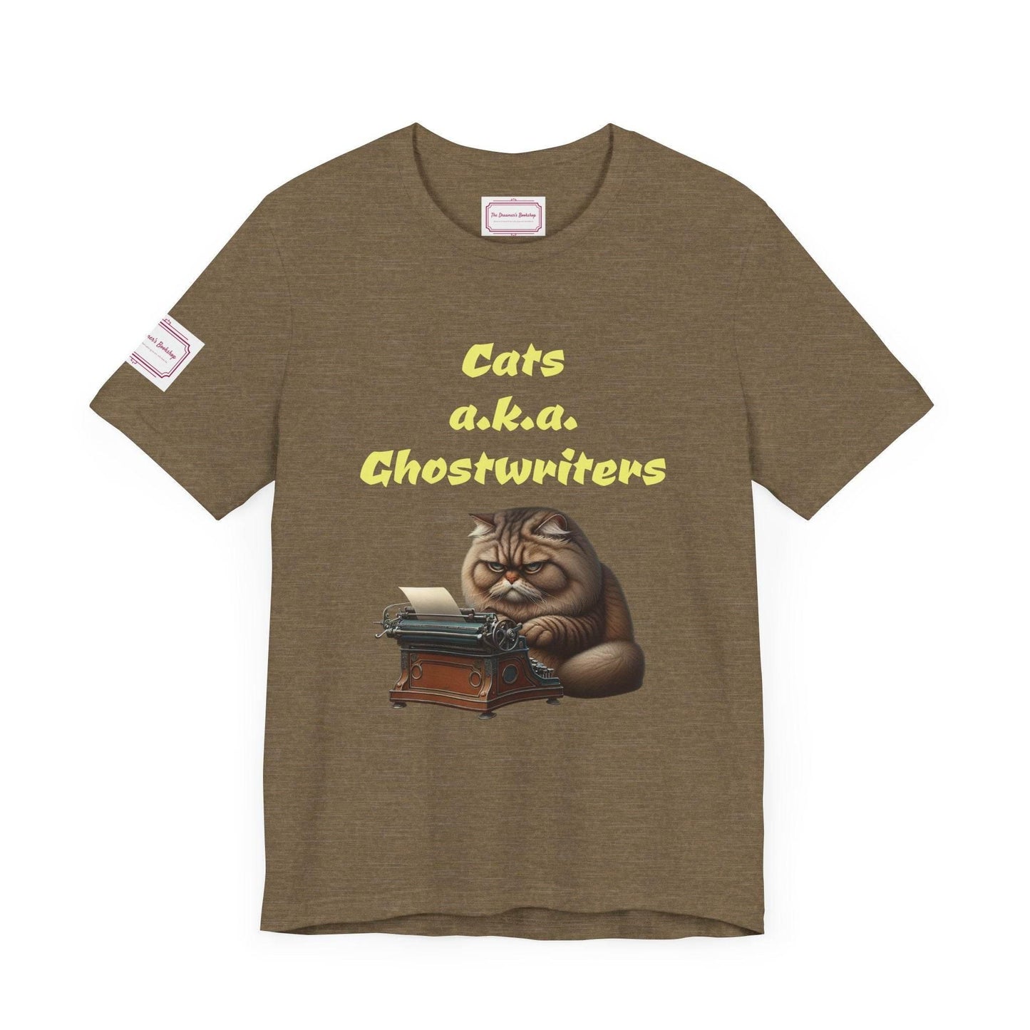 Cats Ghostwriters Tee - Fun Short Sleeve Shirt for Writers & Book Lovers - The Dreamer's Bookshop.