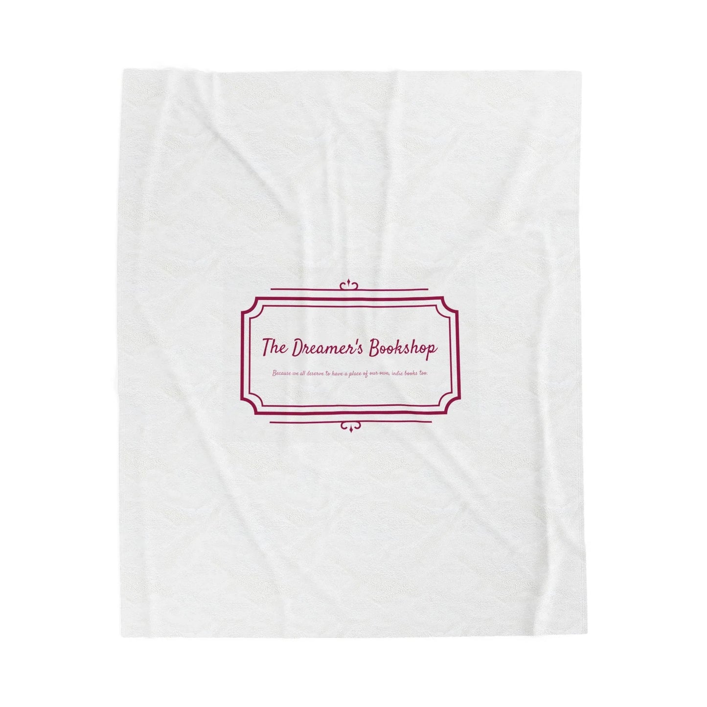 Cozy Velveteen Plush Blanket - "The Dreamer's Bookshop" Design - Perfect for Book Lovers and Cozy Nights - The Dreamer's Bookshop.