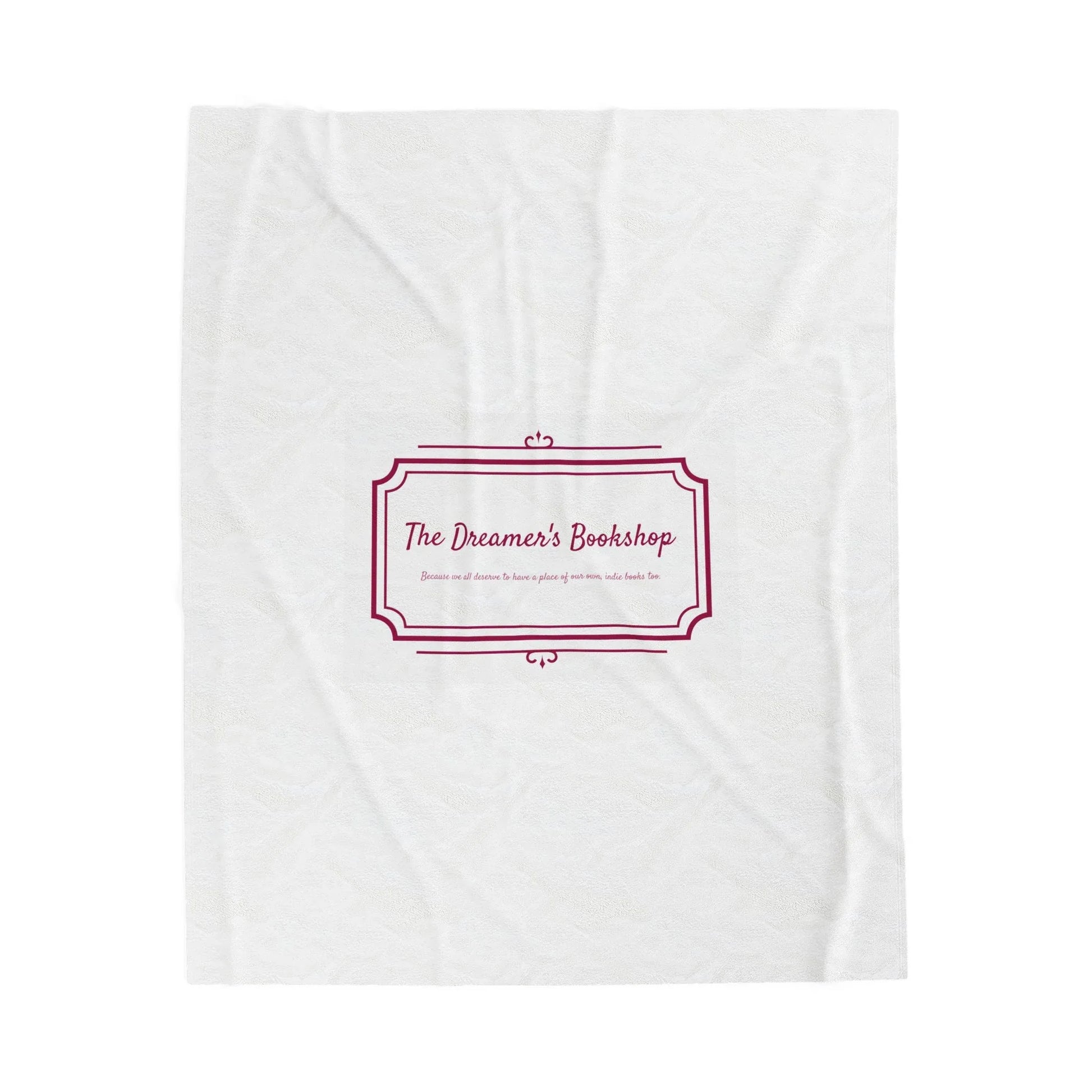 Cozy Velveteen Plush Blanket - "The Dreamer's Bookshop" Design - Perfect for Book Lovers and Cozy Nights - The Dreamer's Bookshop.