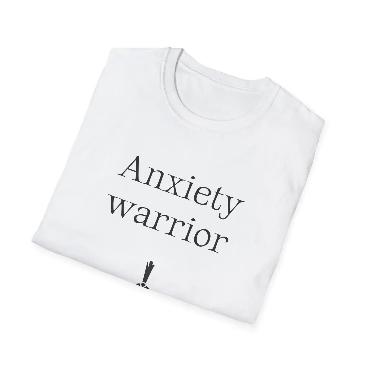 Anxiety Warrior Unisex Softstyle T-Shirt - Empowering Graphic Tee for Mental Health Awareness - The Dreamer's Bookshop.