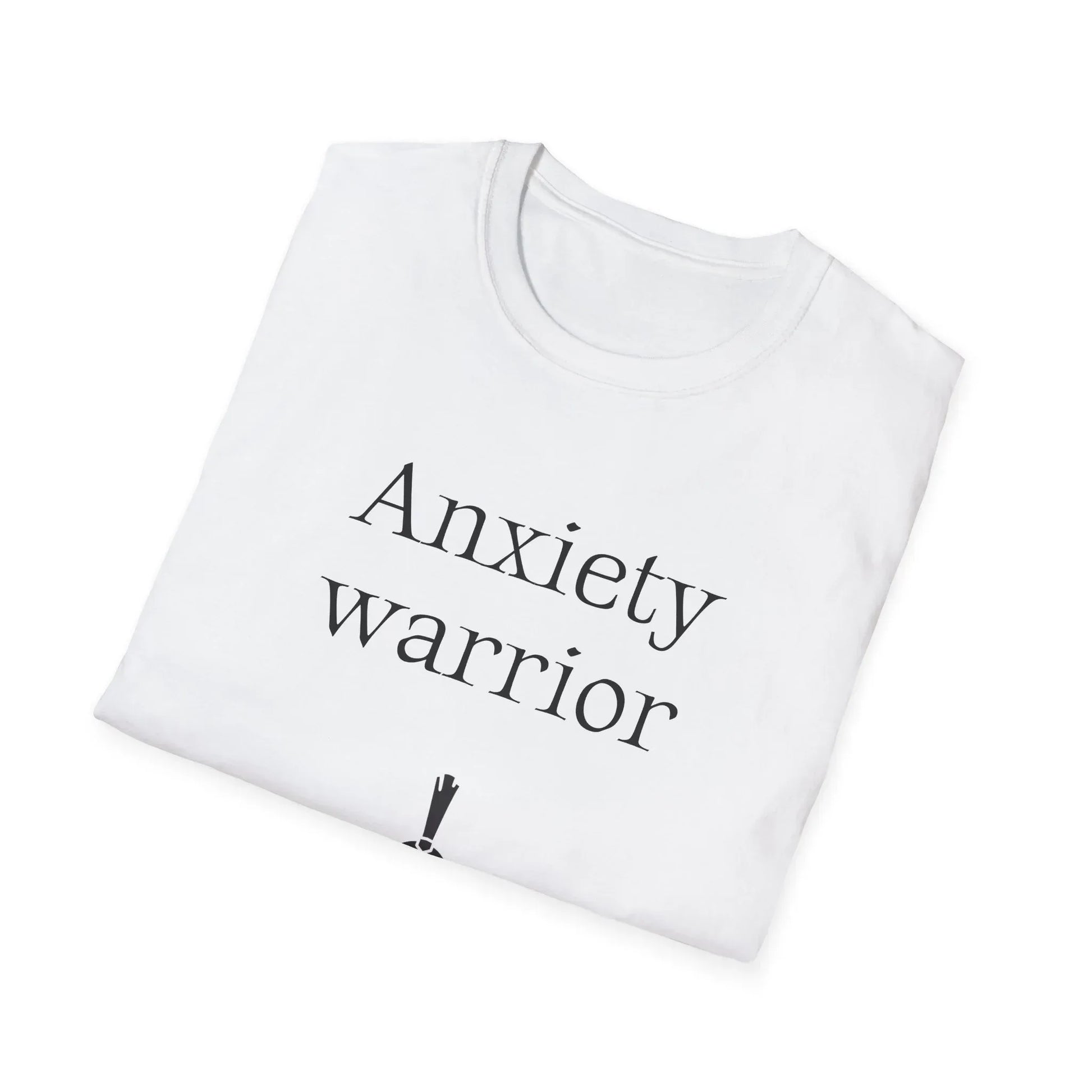 Anxiety Warrior Unisex Softstyle T-Shirt - Empowering Graphic Tee for Mental Health Awareness - The Dreamer's Bookshop.