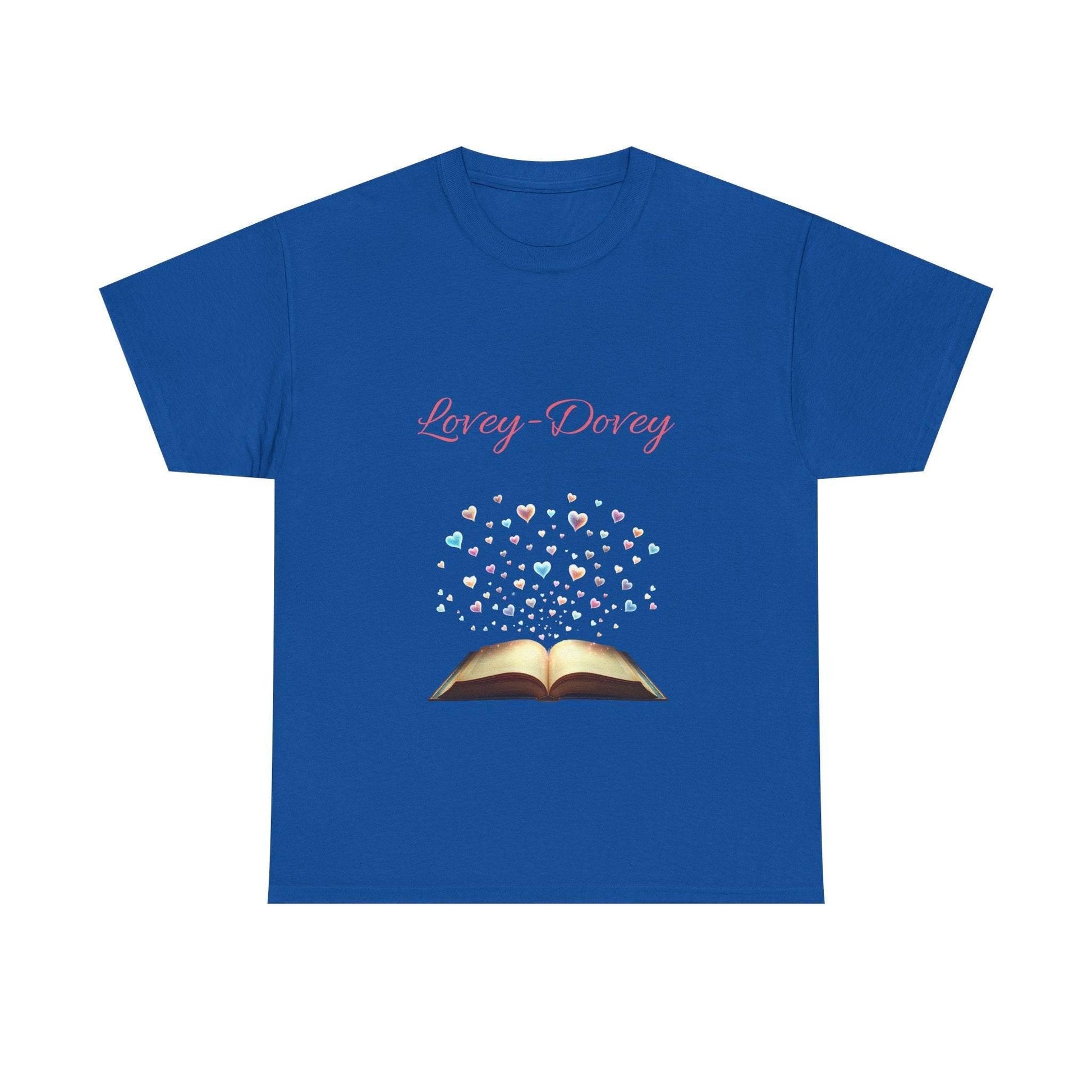 Lovey-Dovey - Unisex Heavy Cotton Tee - Sweet Romance - The Dreamer's Bookshop.