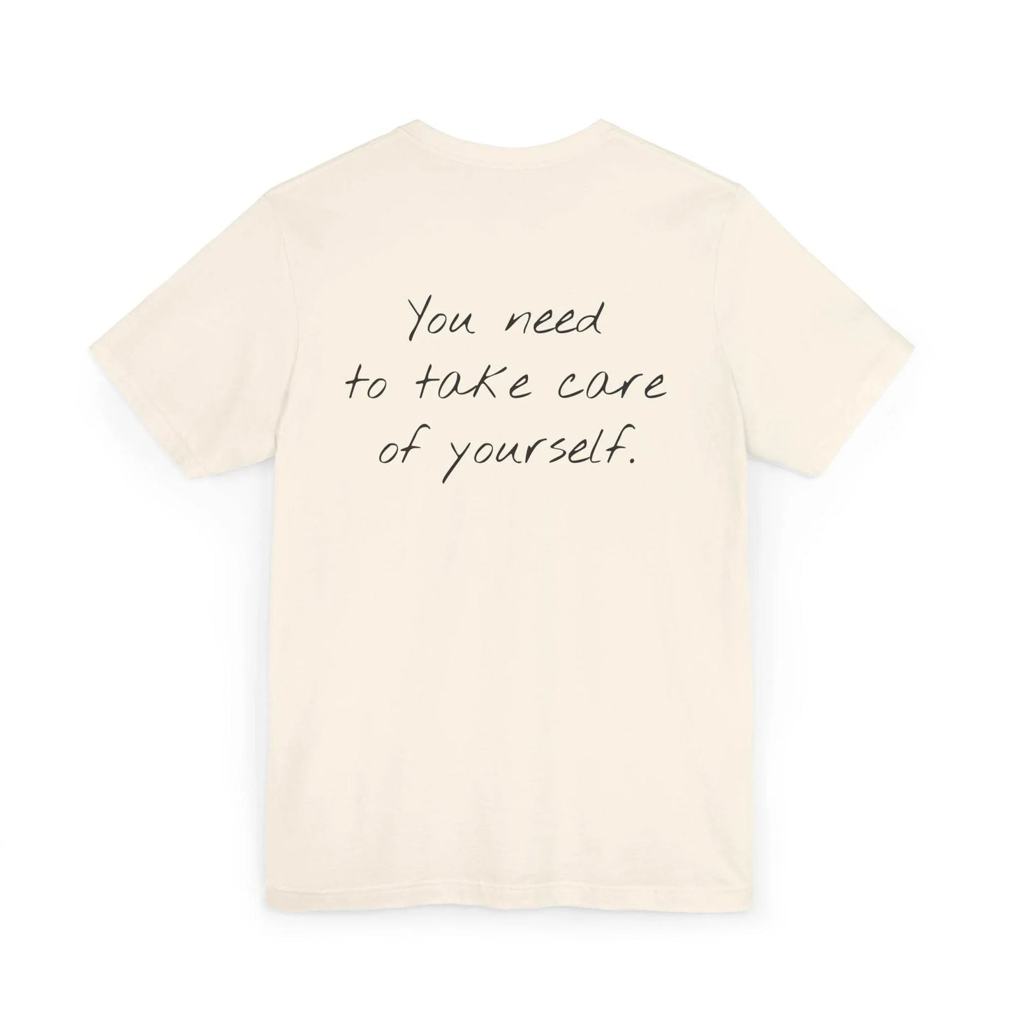 Unisex Jersey T-Shirt - 'Take Care' Inspirational - The Dreamer's Bookshop.