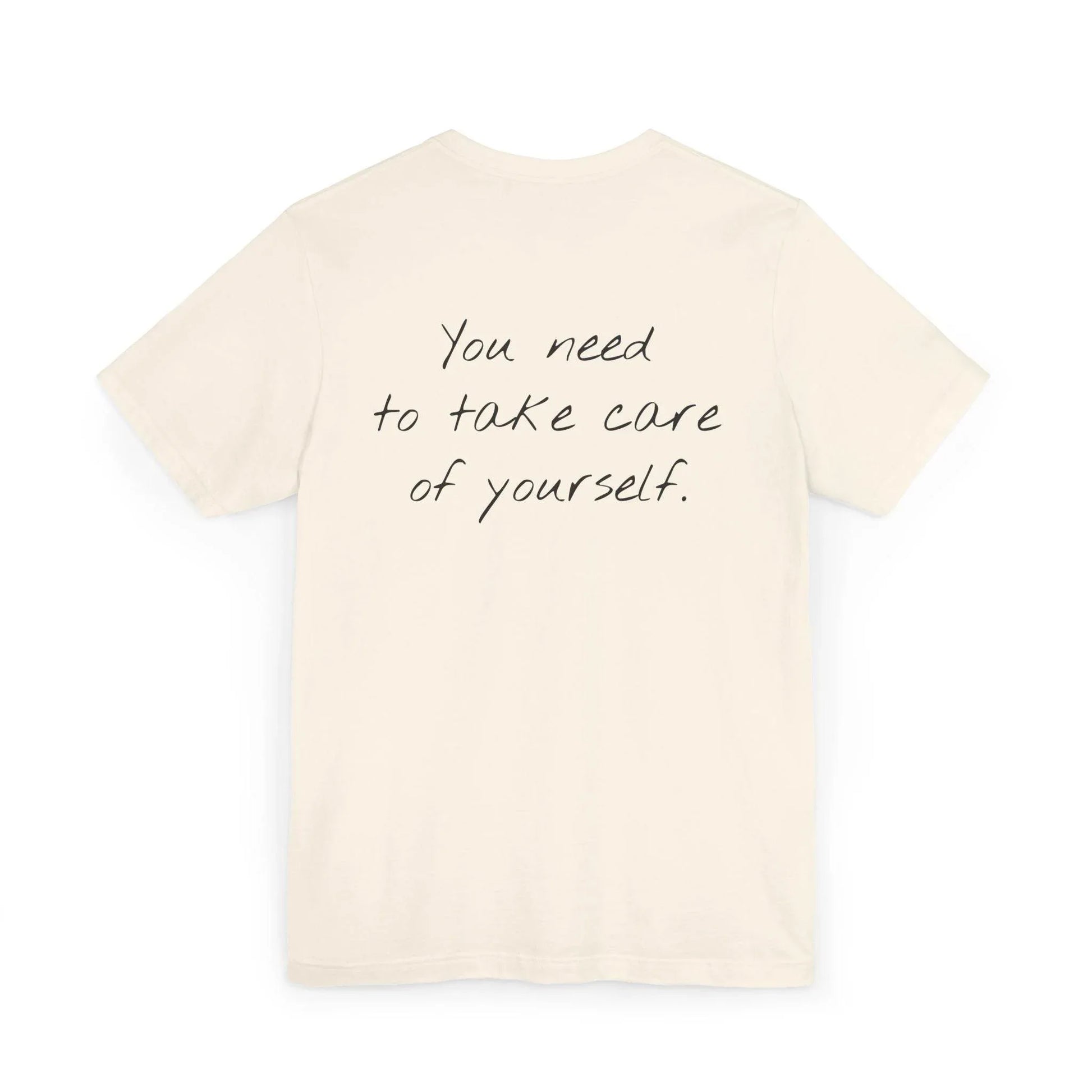 Unisex Jersey T-Shirt - 'Take Care' Inspirational - The Dreamer's Bookshop.