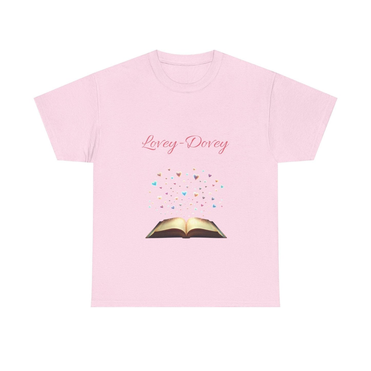 Lovey-Dovey - Unisex Heavy Cotton Tee - Sweet Romance - The Dreamer's Bookshop.