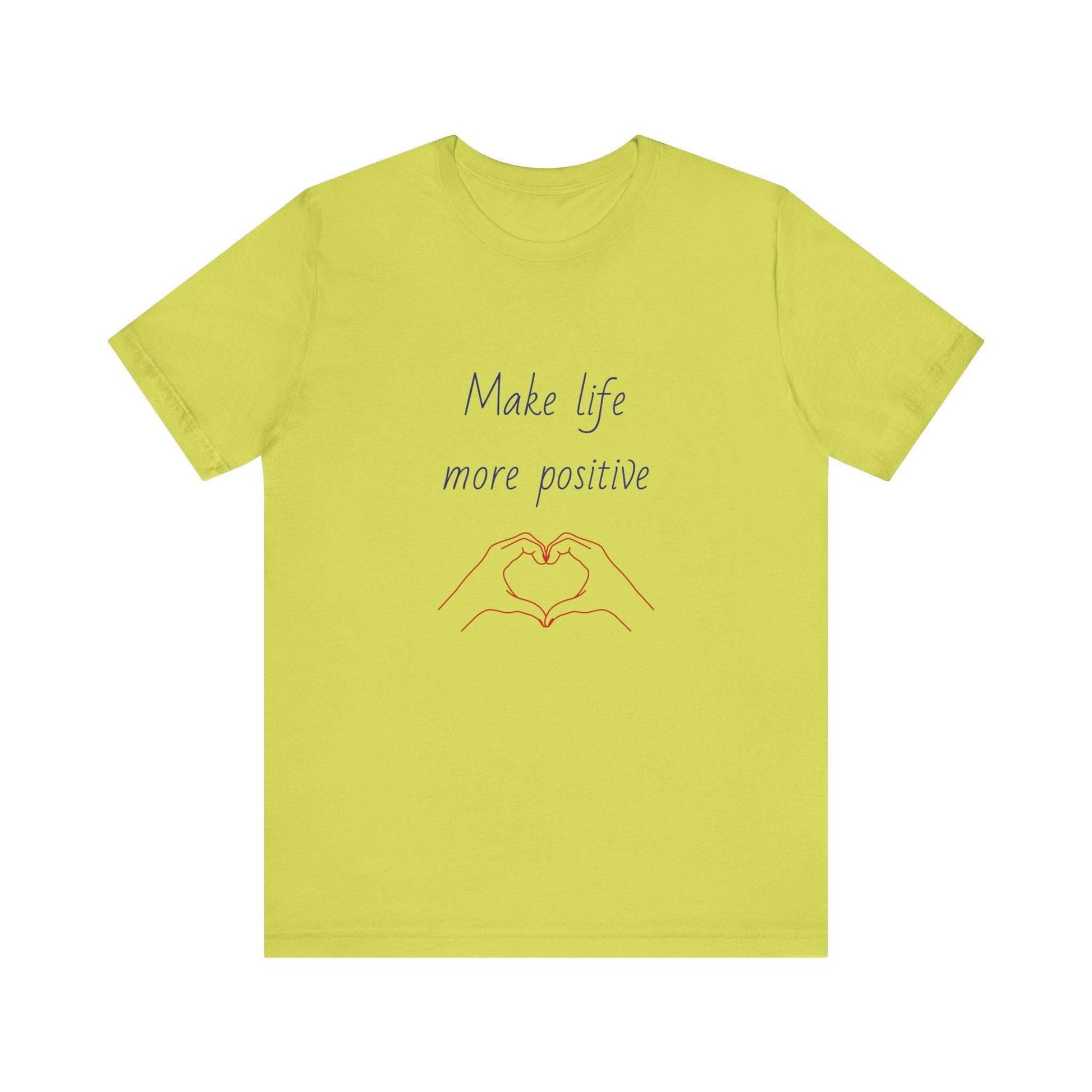 Positive Vibes Unisex Short Sleeve Tee - Make Life More Positive - The Dreamer's Bookshop.