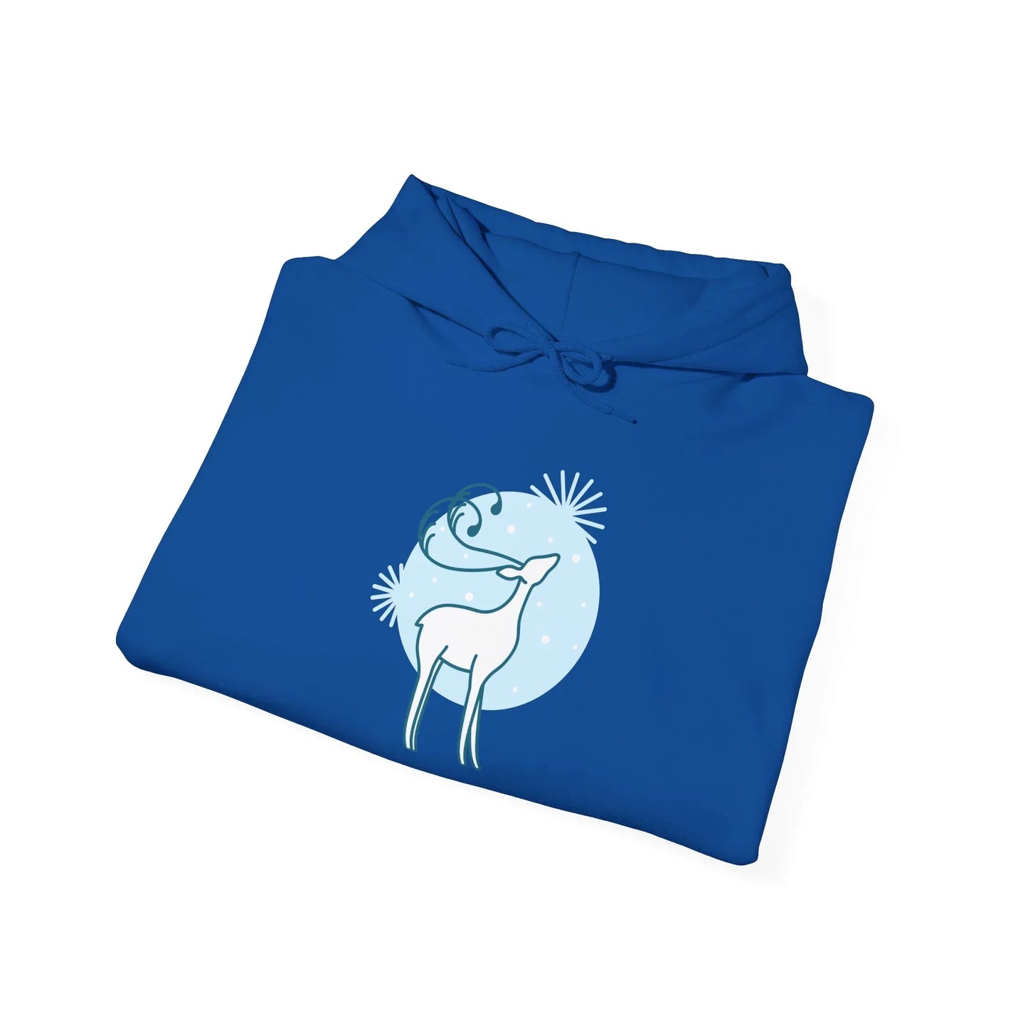 Christmas Deer Unisex Hooded Sweatshirt - Cozy Literary Apparel - The Dreamer's Bookshop.