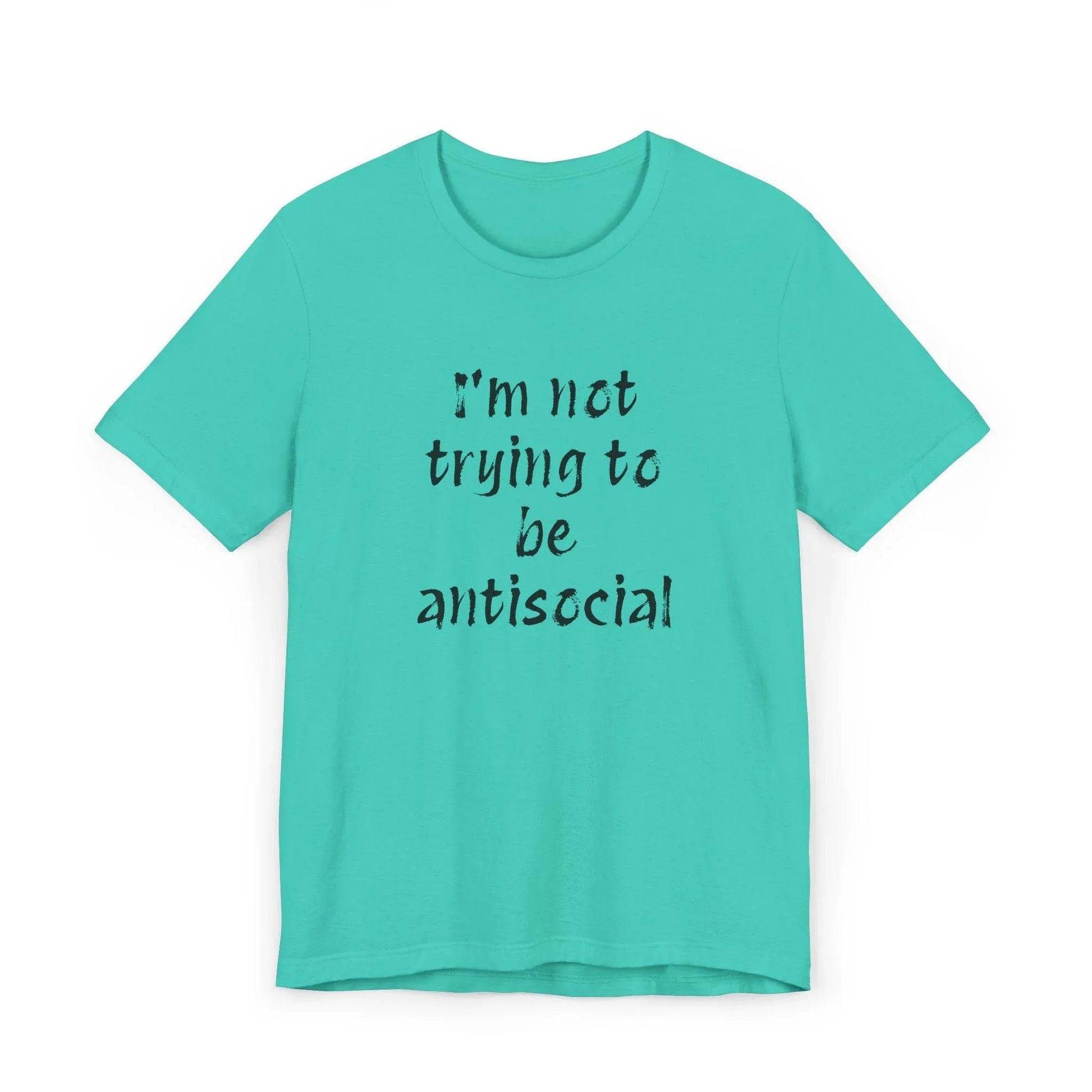 Funny Unisex Jersey T-Shirt - Anti-Social Vibe for Booktroverts - The Dreamer's Bookshop.