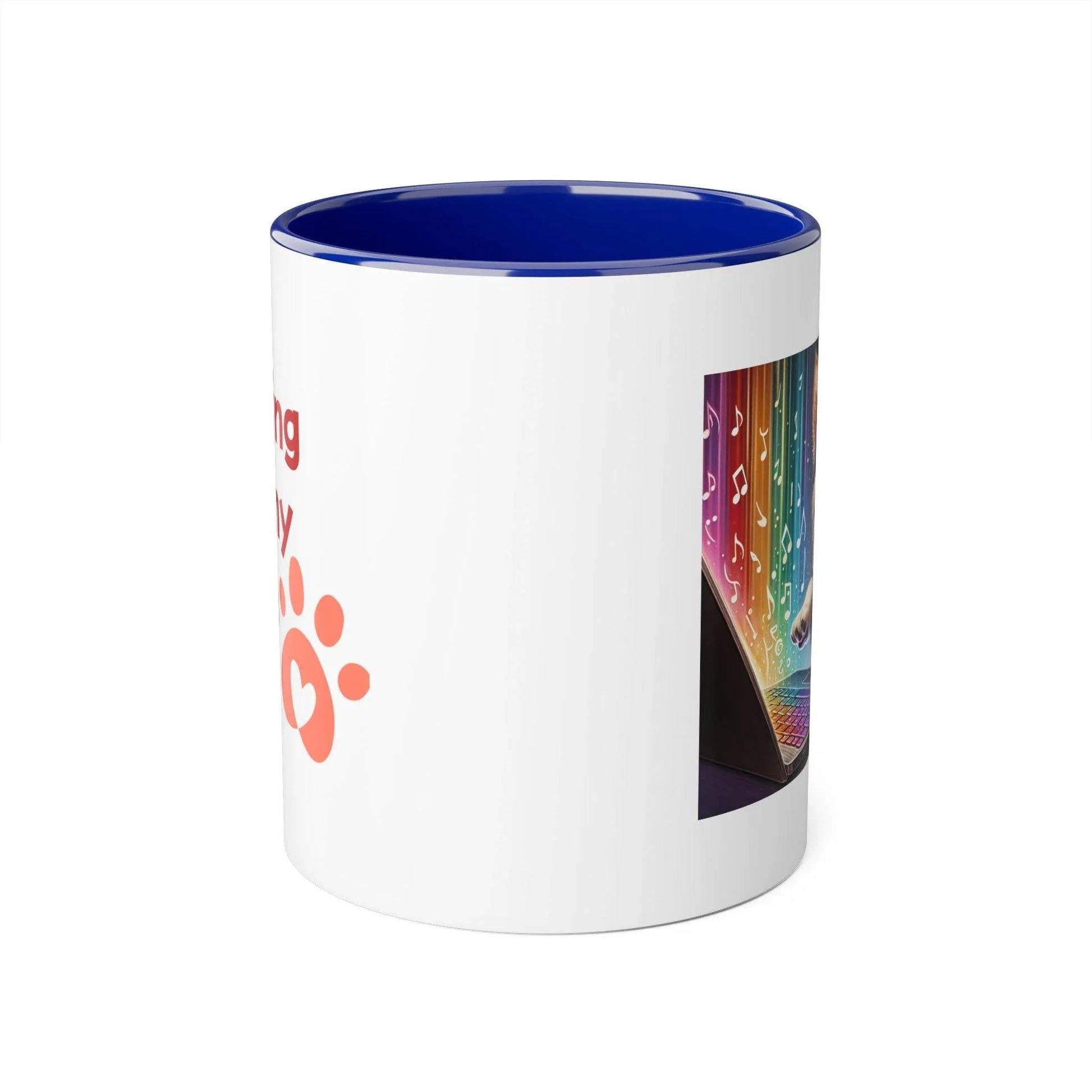 Funny Dog Writer Accent Mug - 11oz Coffee Cup for Book Lovers - The Dreamer's Bookshop.