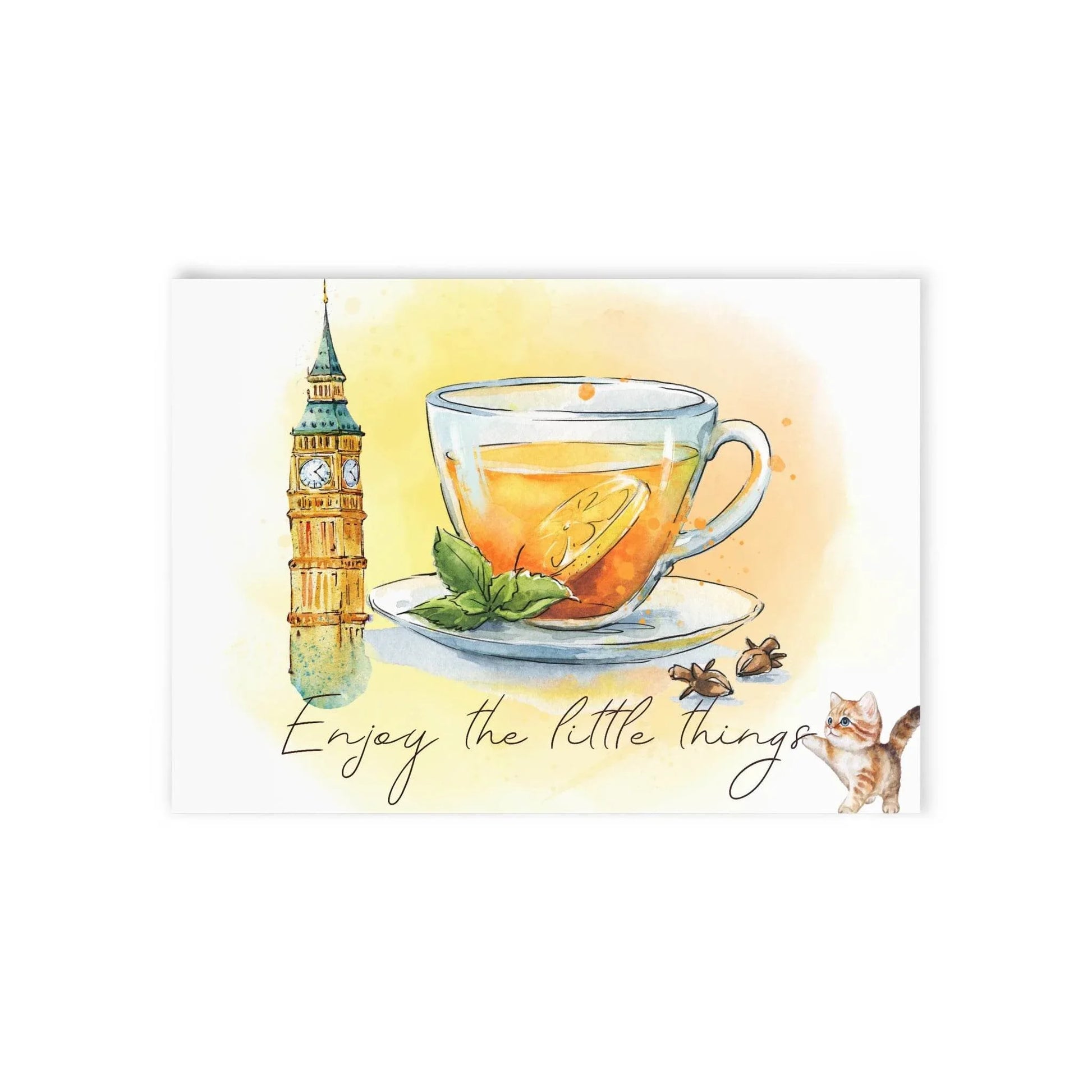 The Dreamer's Bookshop "English Tea" Enjoy the Little Things Card - The Dreamer's Bookshop.