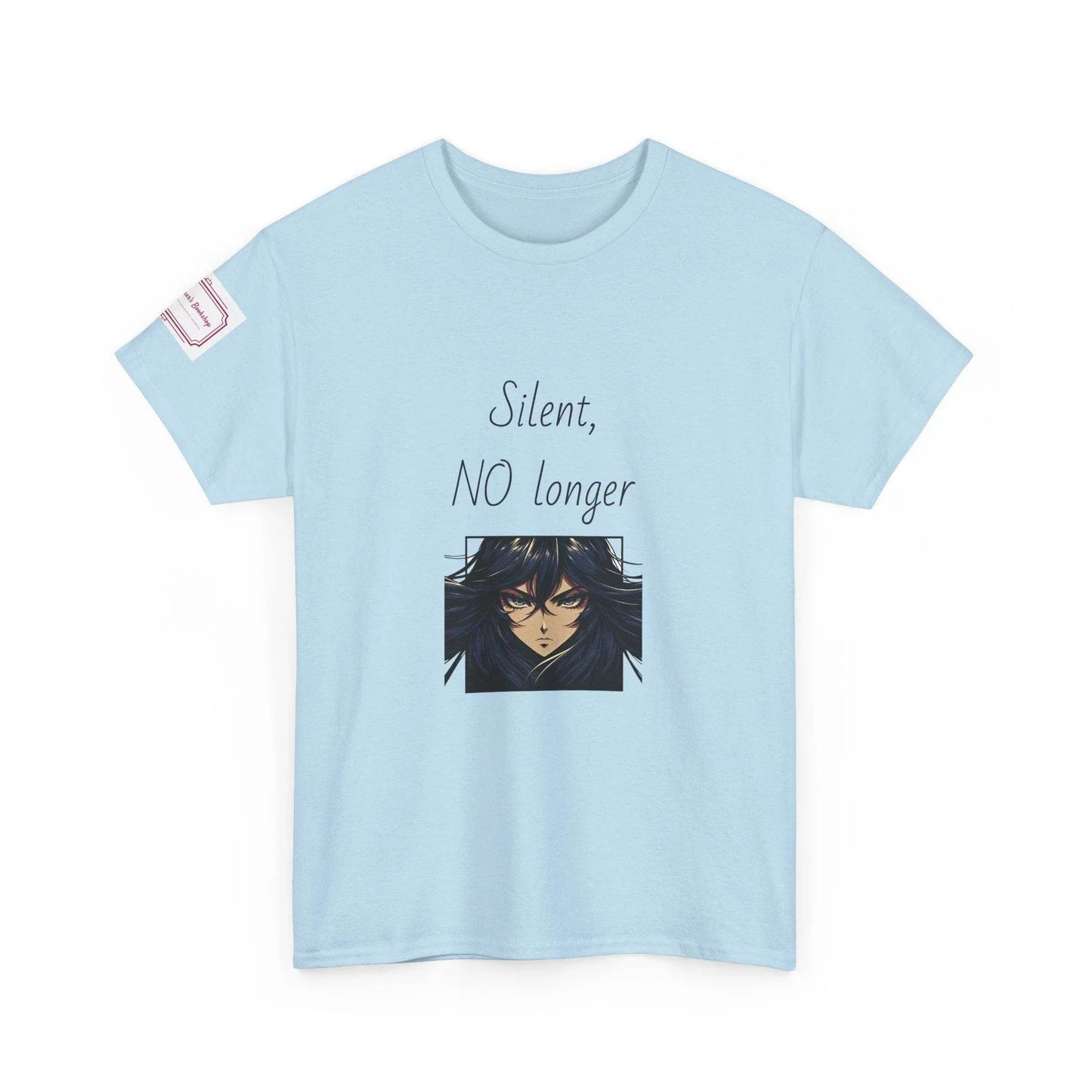 Silent, NO longer - Inspirational Unisex Heavy Cotton Tee - The Dreamer's Bookshop.