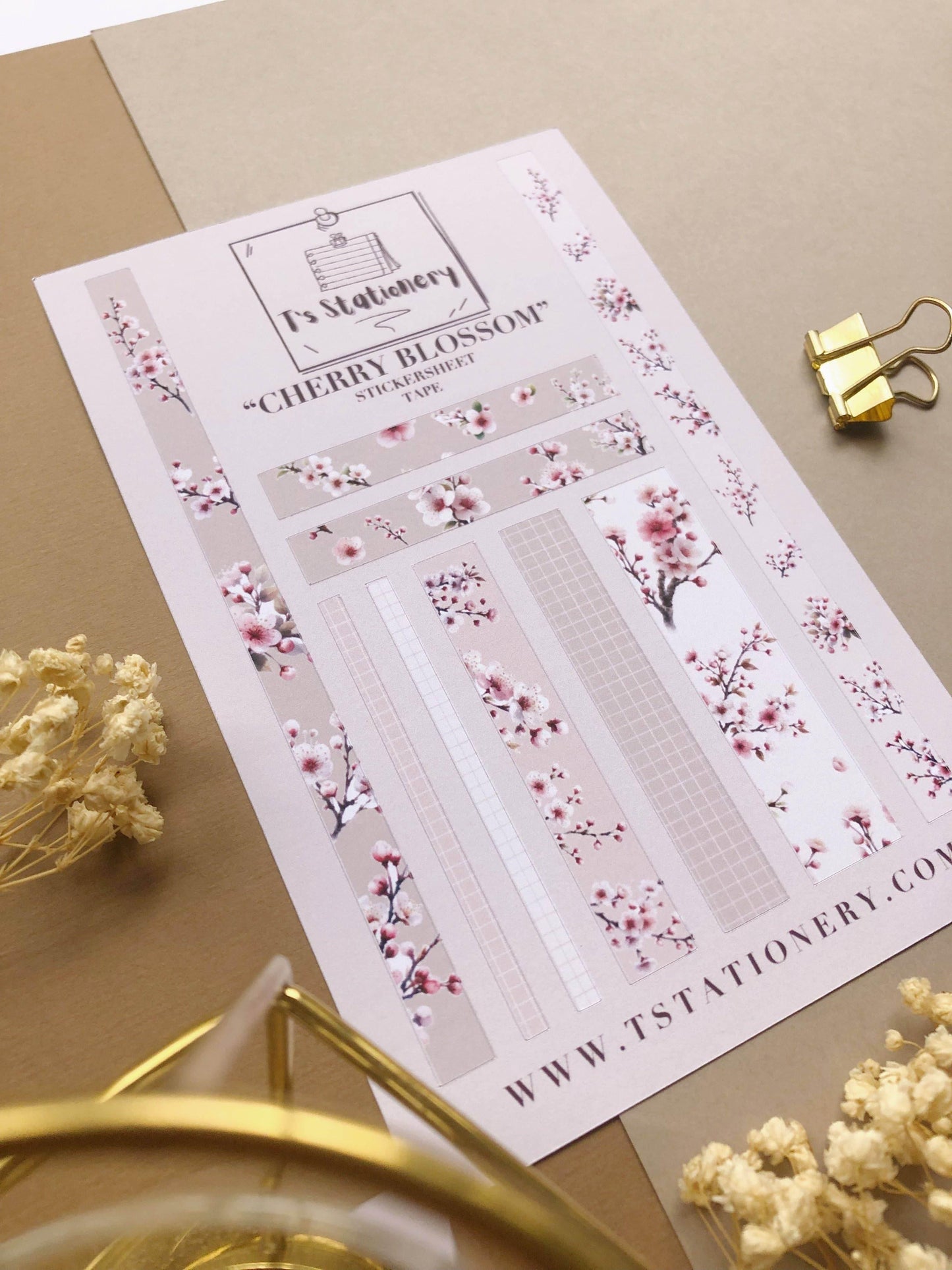 T's Stationery - Stickerveltape „Cherry Blossom” Washi - The Dreamer's Bookshop.