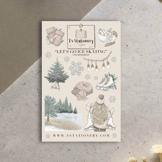 T's Stationery - „Laten we gaan schaatsen” - The Dreamer's Bookshop.