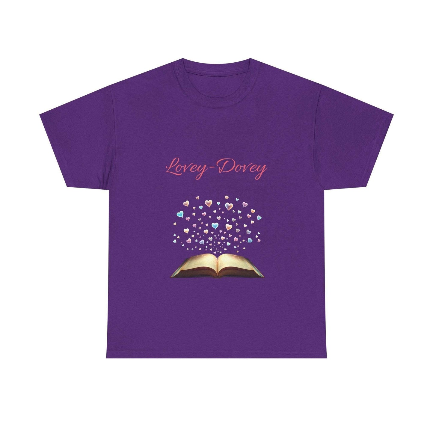 Lovey-Dovey - Unisex Heavy Cotton Tee - Sweet Romance - The Dreamer's Bookshop.