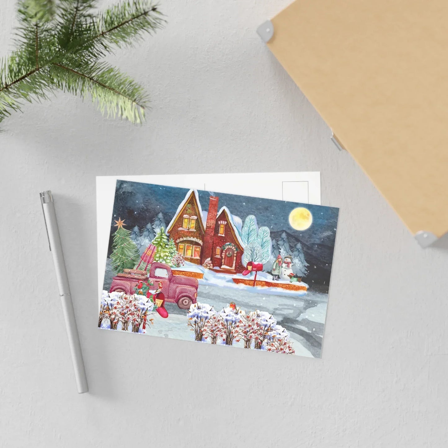 The Dreamer's Bookshop "Winter Suburbs" Christmas Card - The Dreamer's Bookshop.