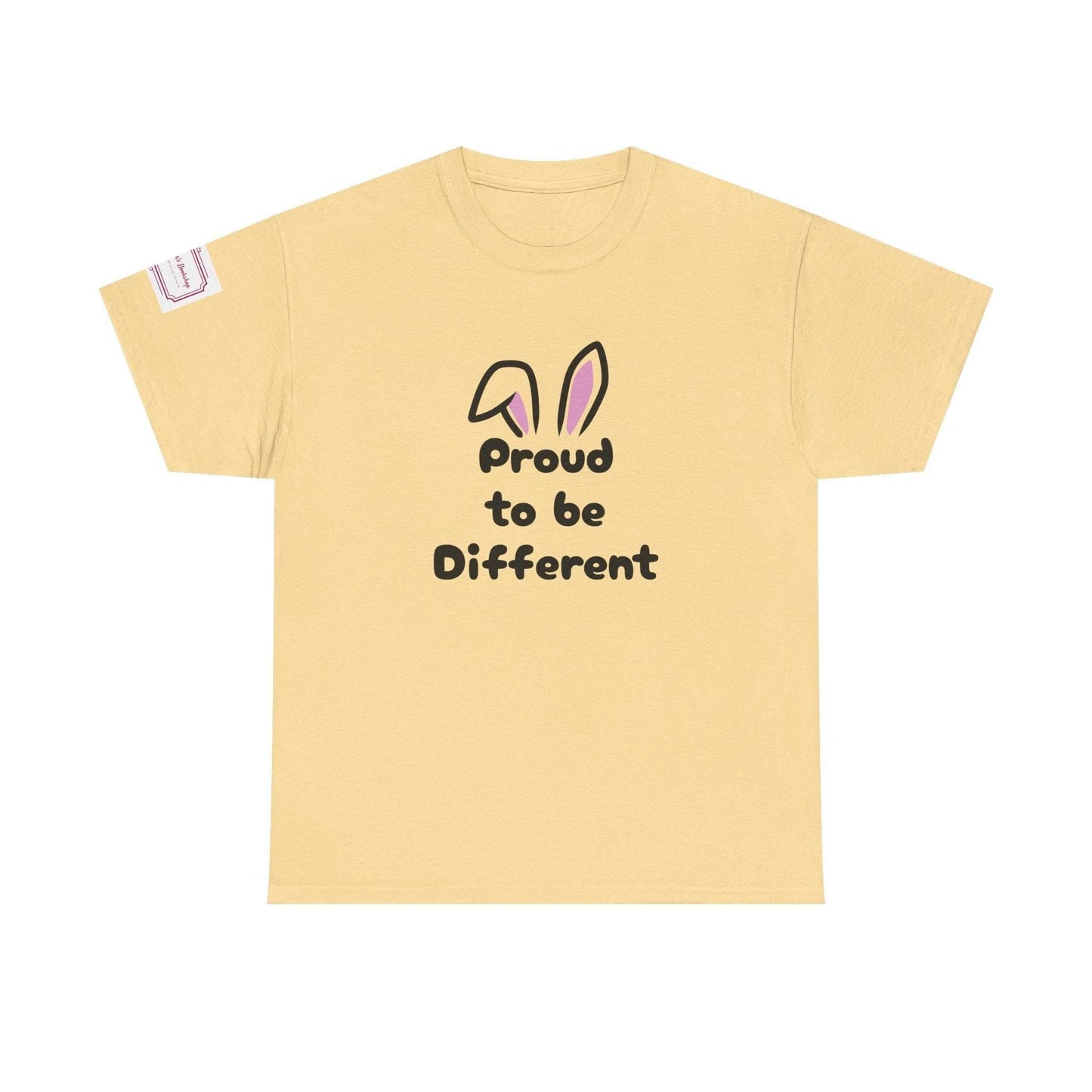 Proud to be Different Unisex Heavy Cotton Tee - Fun & Inclusive Graphic T-Shirt - The Dreamer's Bookshop.