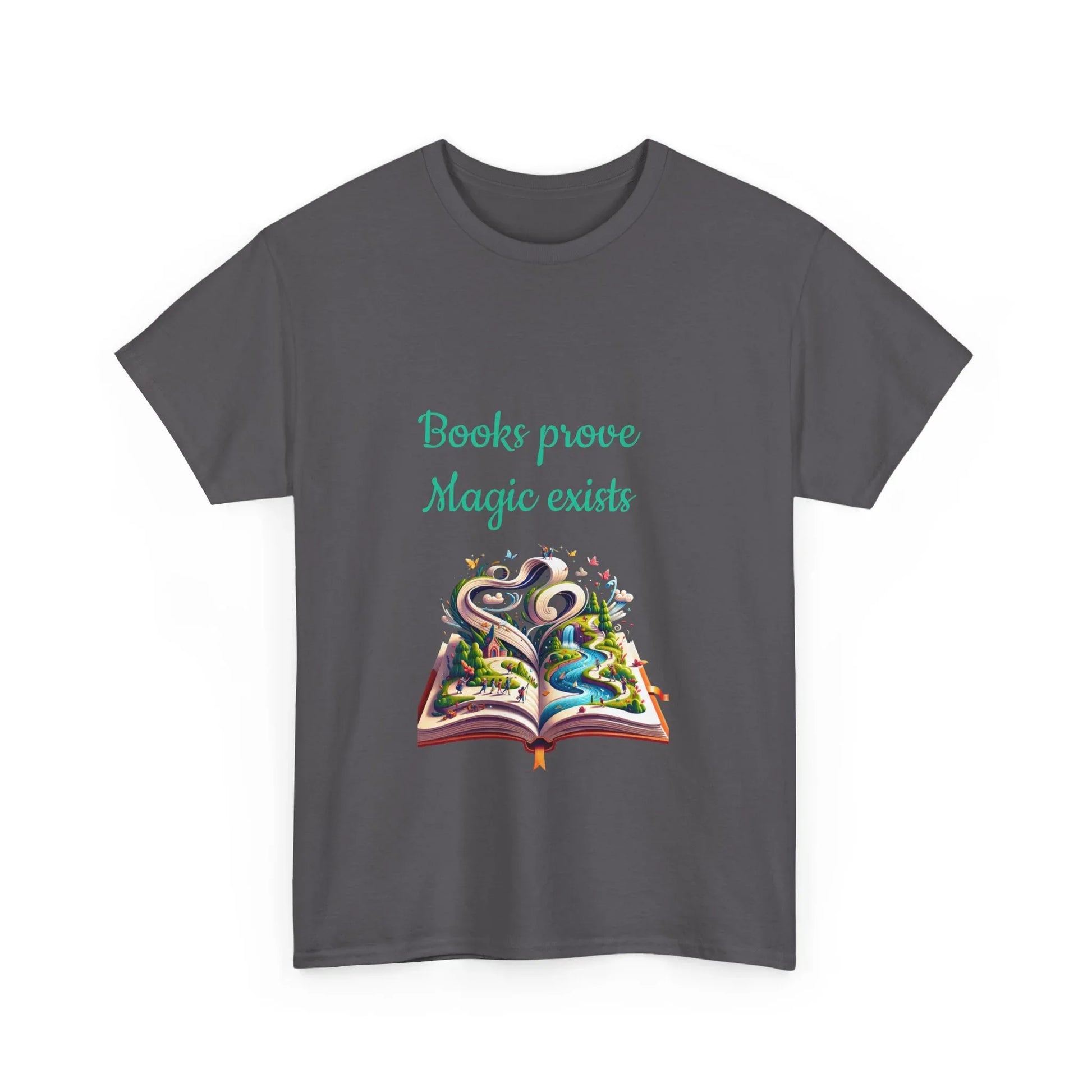 Book Lover's Unisex Heavy Cotton Tee - "Magic Exists" - The Dreamer's Bookshop.