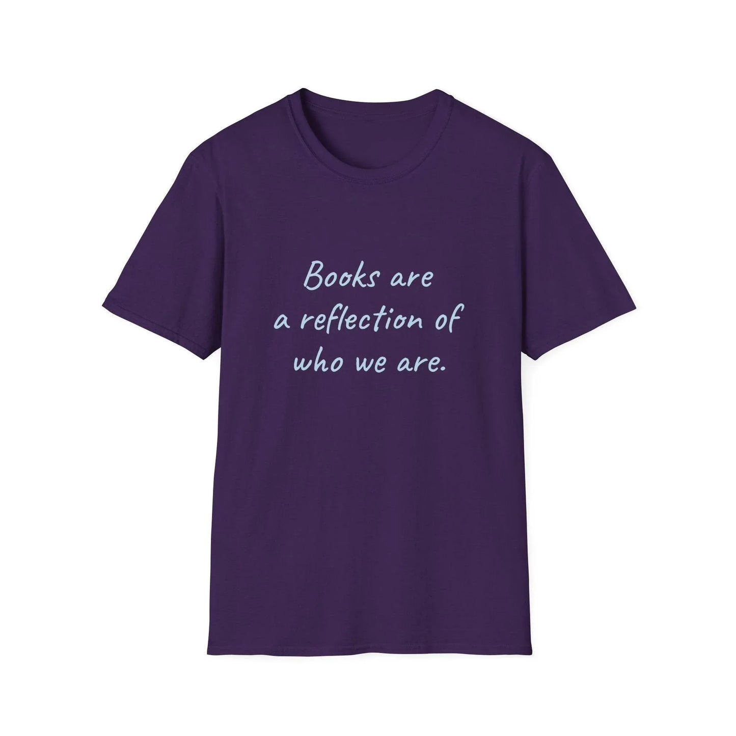 Books Are A Reflection T-Shirt – Unisex Softstyle Tee for Book Lovers - The Dreamer's Bookshop.