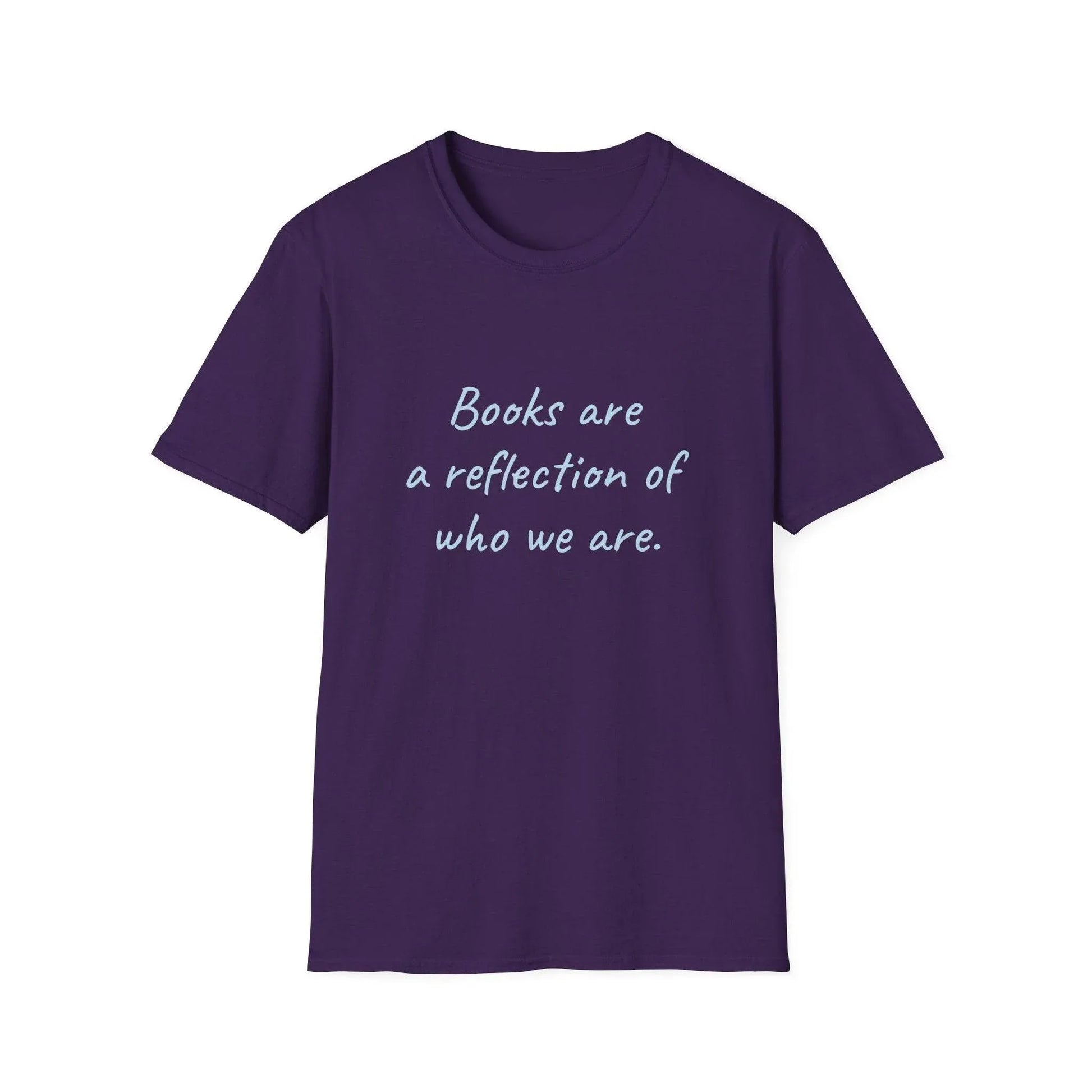 Books Are A Reflection T-Shirt – Unisex Softstyle Tee for Book Lovers - The Dreamer's Bookshop.