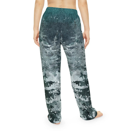 Winter Forest Pajama Pants – Women's Cozy All-Over Print Loungewear - The Dreamer's Bookshop.