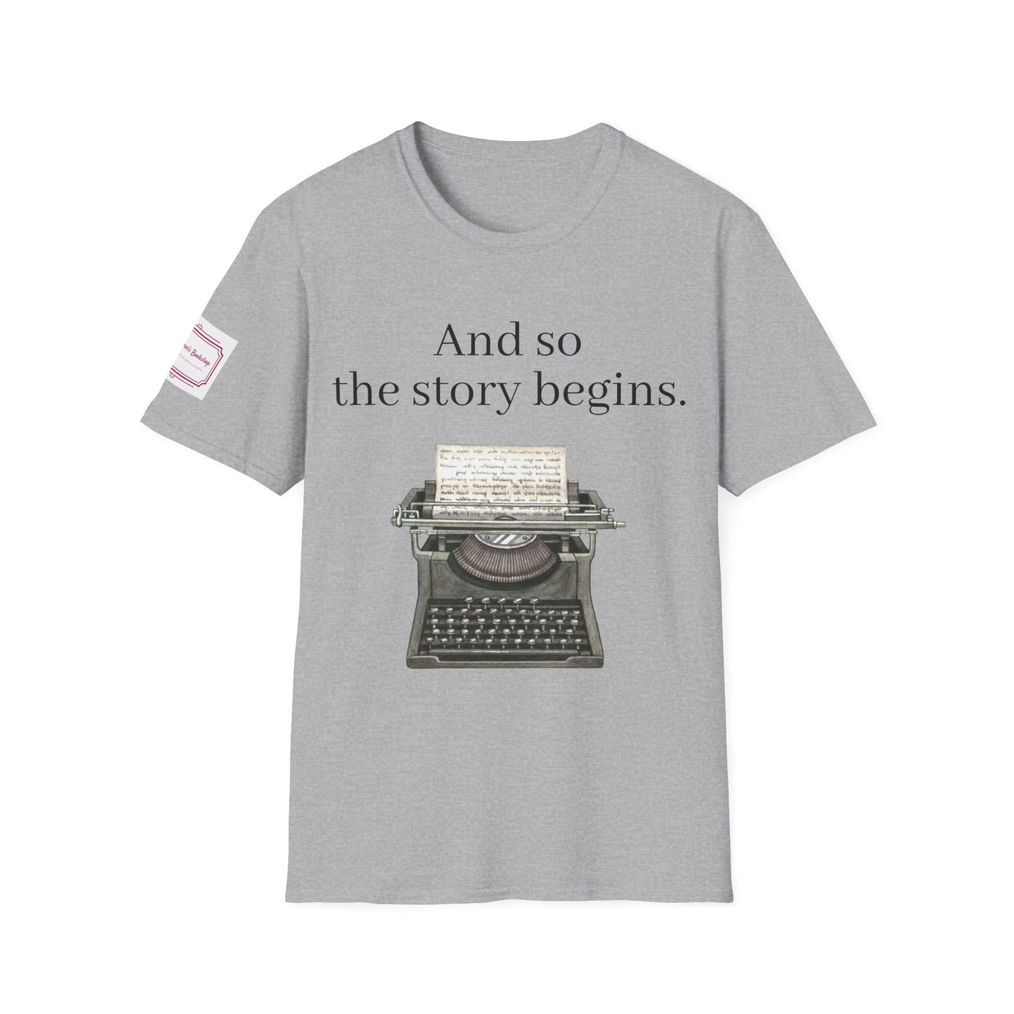Unisex T-Shirt - Vintage Writing "Story Begins" for Book Lovers
